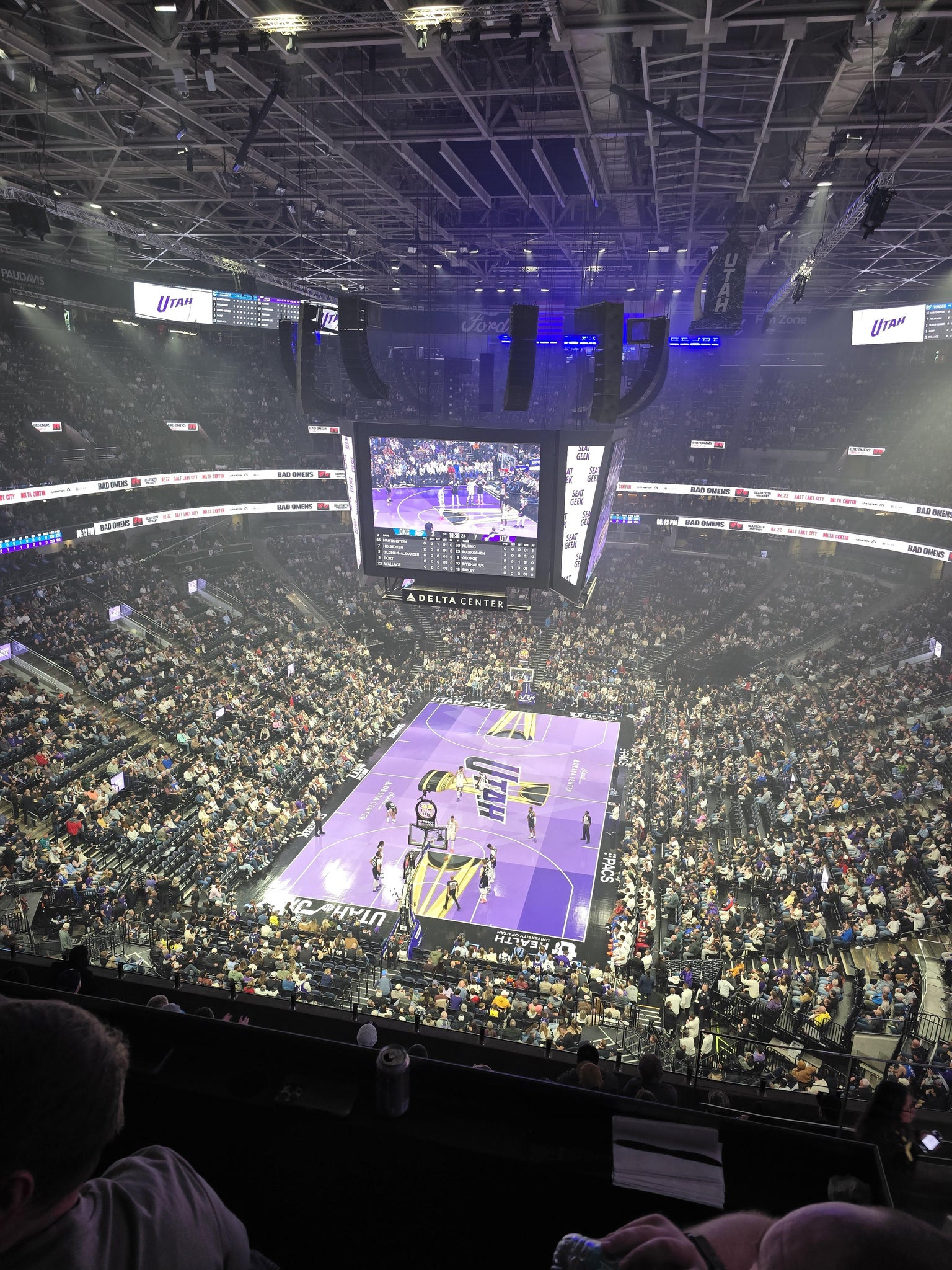 Real Fan View taken from Section 121 at Delta Center by Jessica M