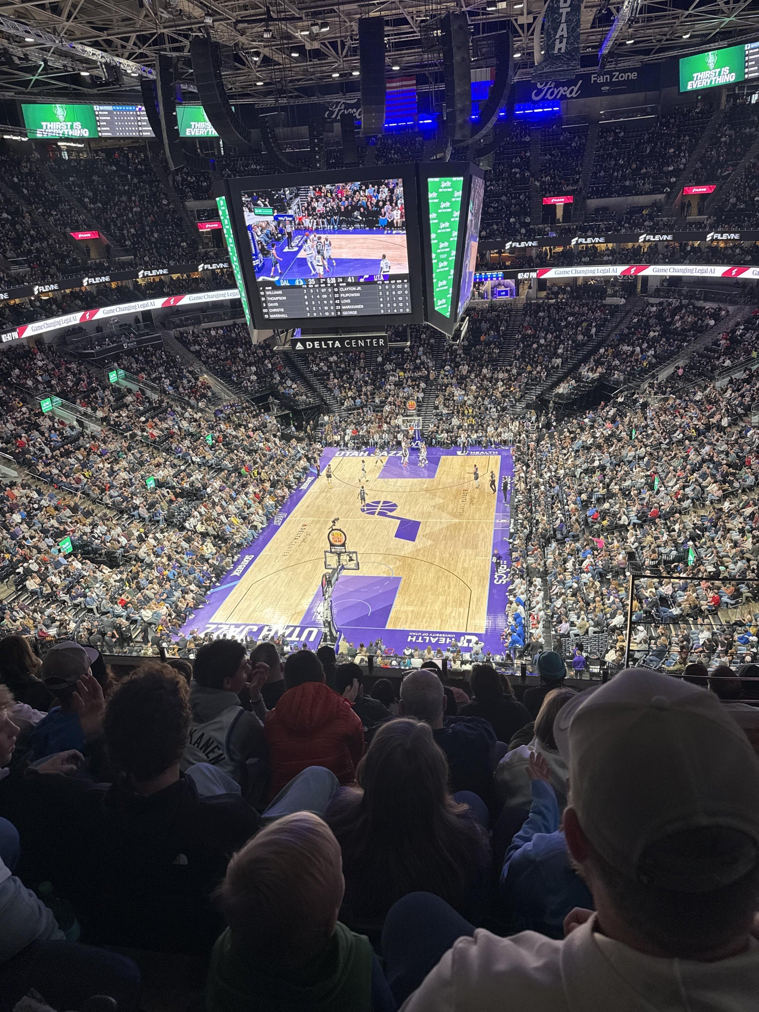 Real Fan View taken from Section 121 at Delta Center by Colten G