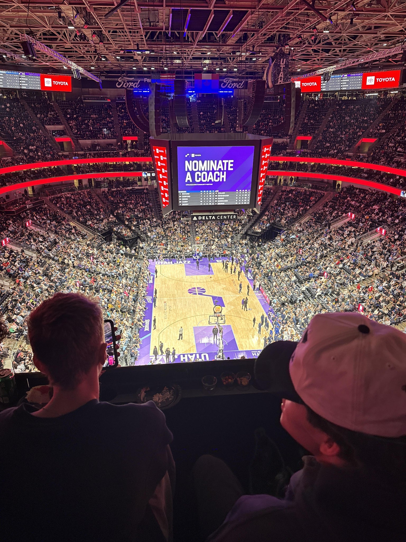 Real Fan View taken from 123 Loft 3 at Delta Center by Anonymous User
