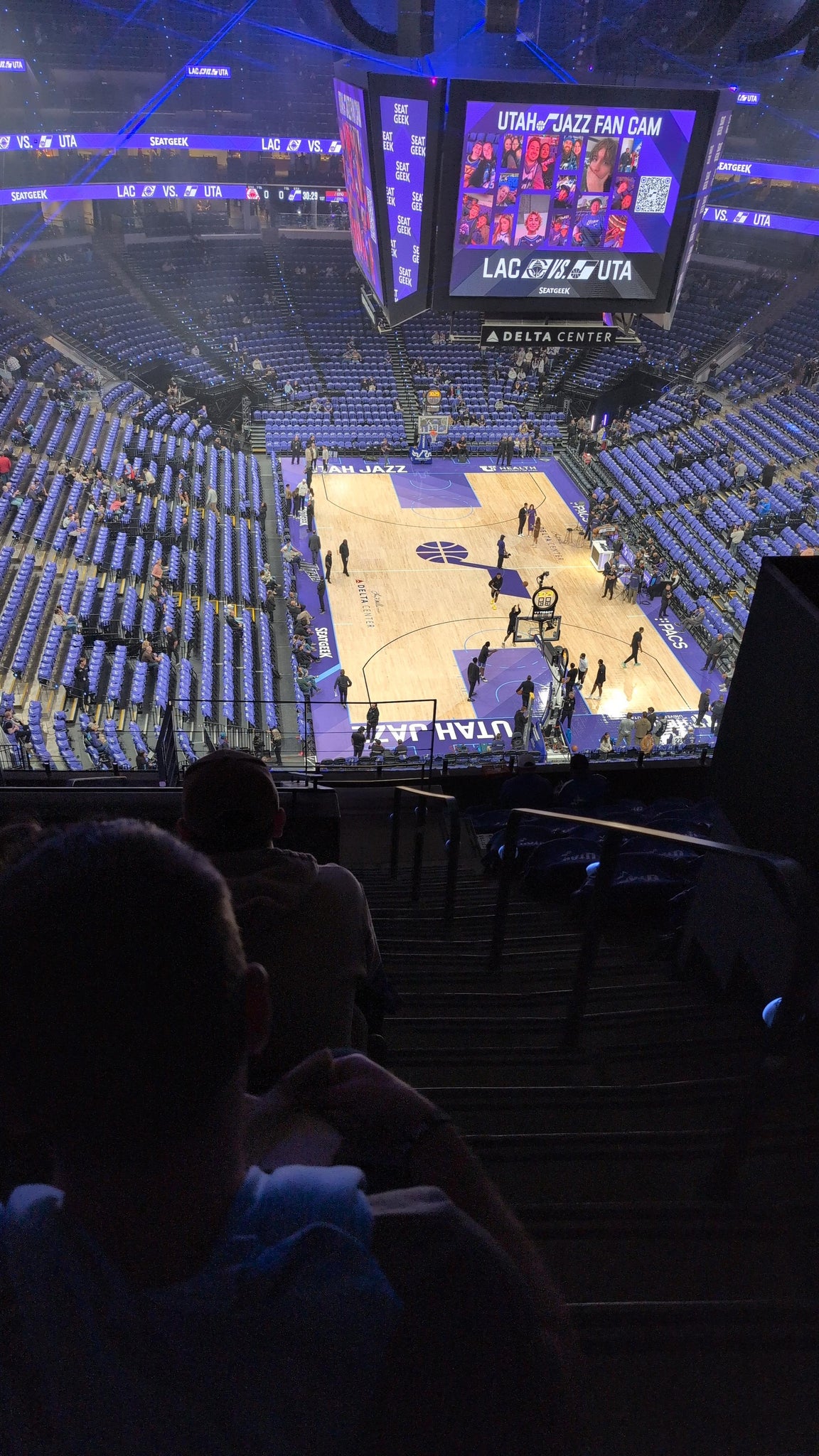 Real Fan View taken from Section 124 at Delta Center by Thomas R