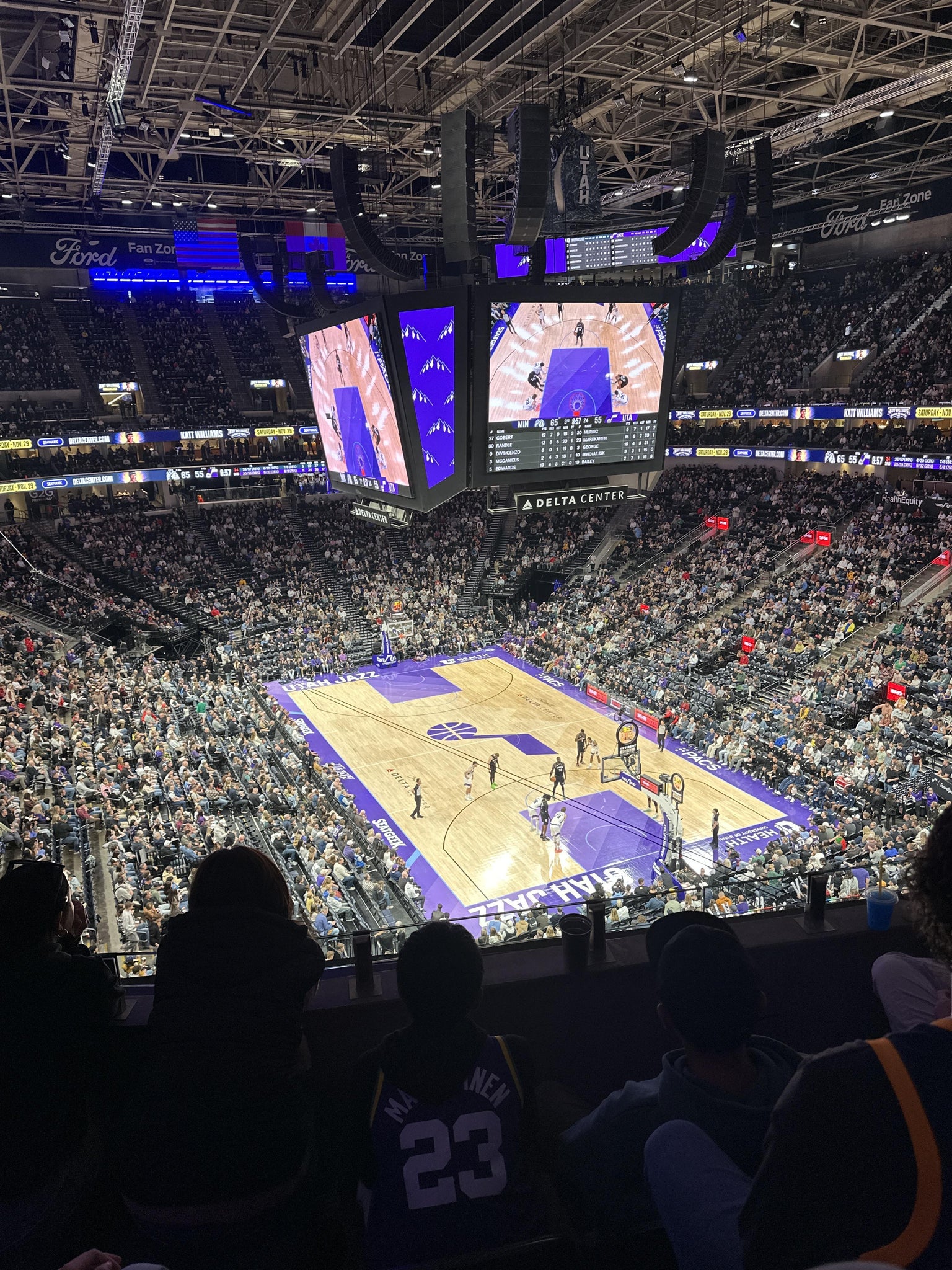 Real Fan View taken from Section 125 at Delta Center by Michael E