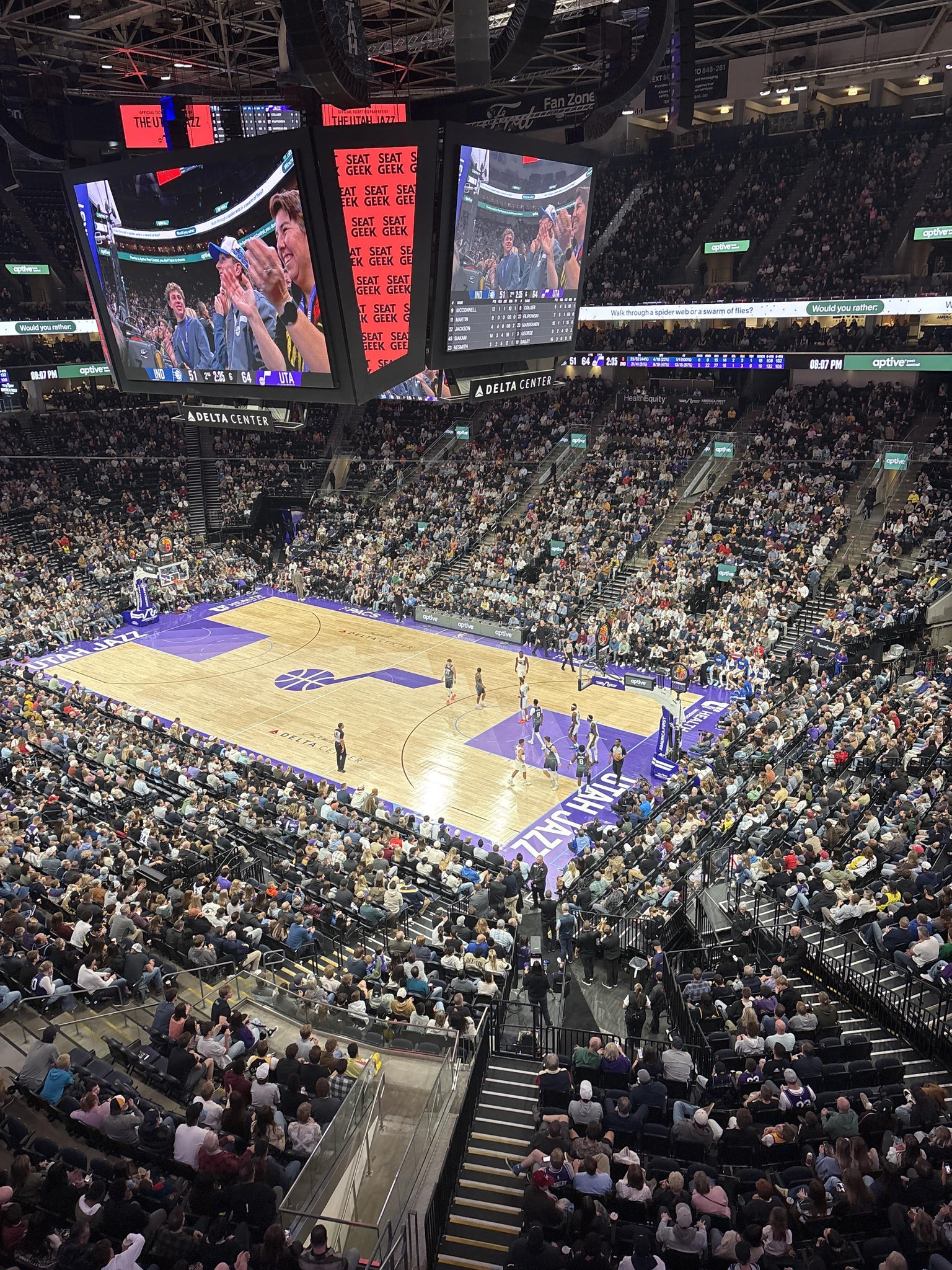 Real Fan View taken from Section 127 at Delta Center by Isaac H