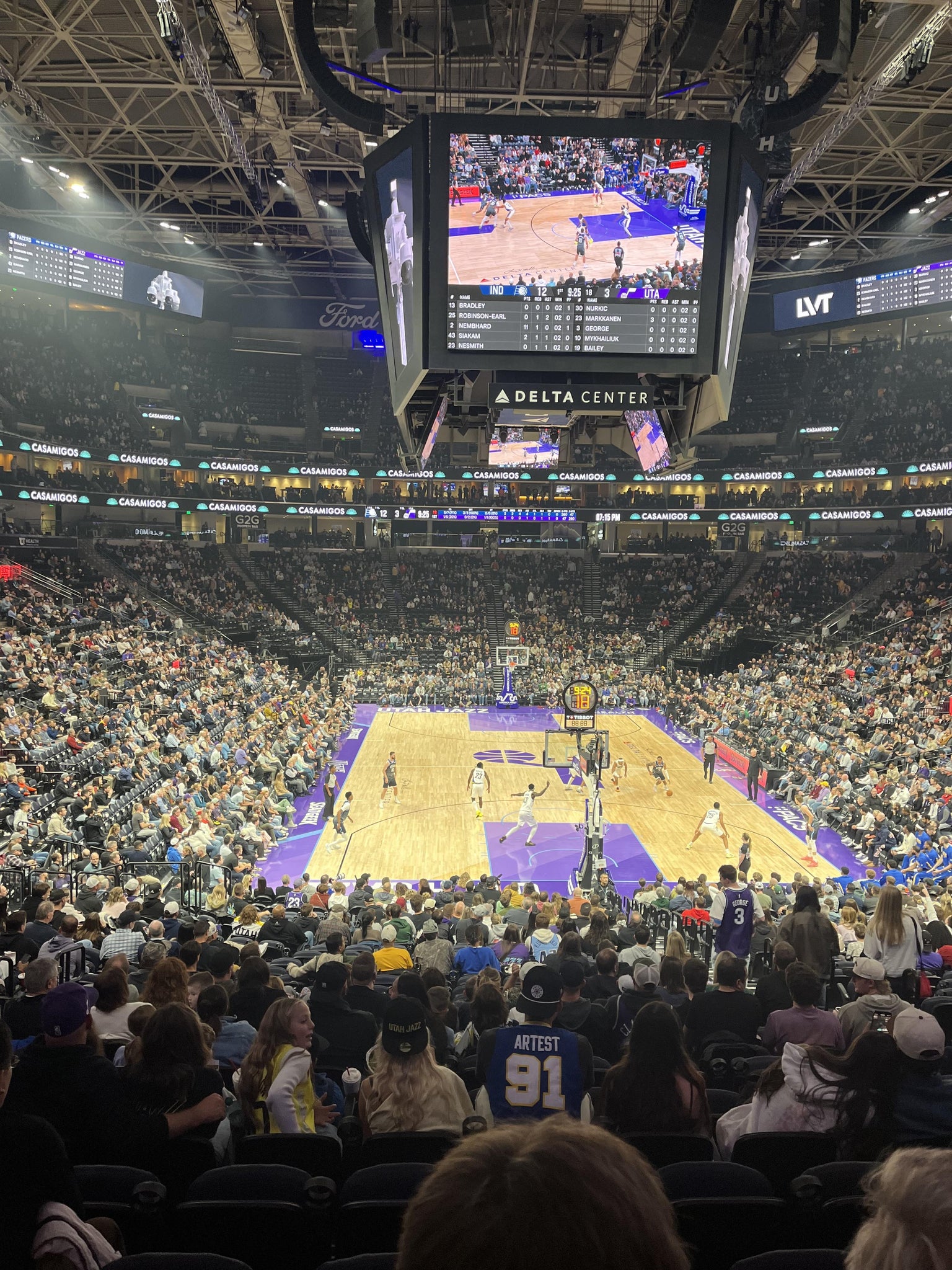 Real Fan View taken from Section 13 at Delta Center by Lance W