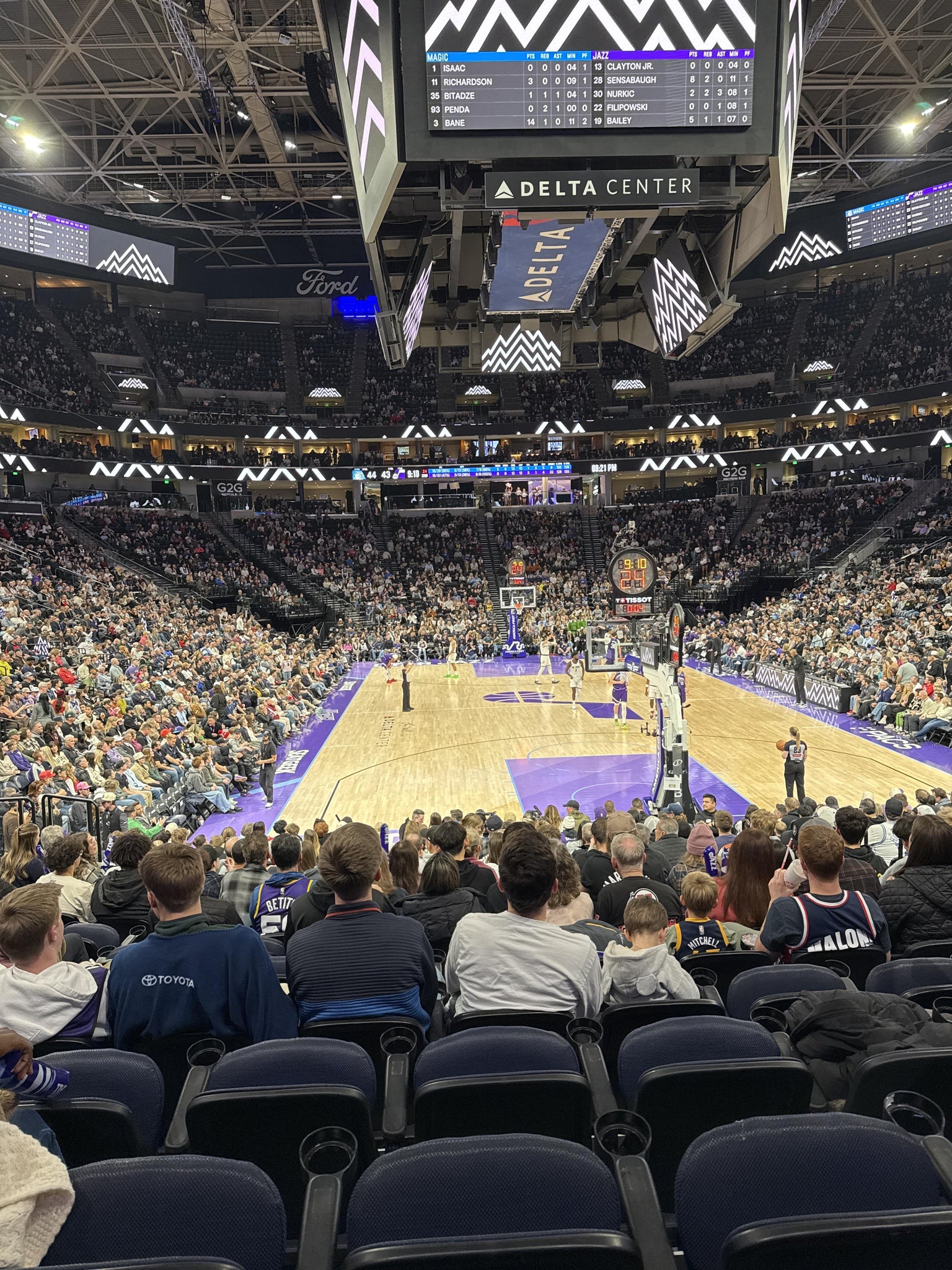 Real Fan View taken from Section 13 at Delta Center by Andy F