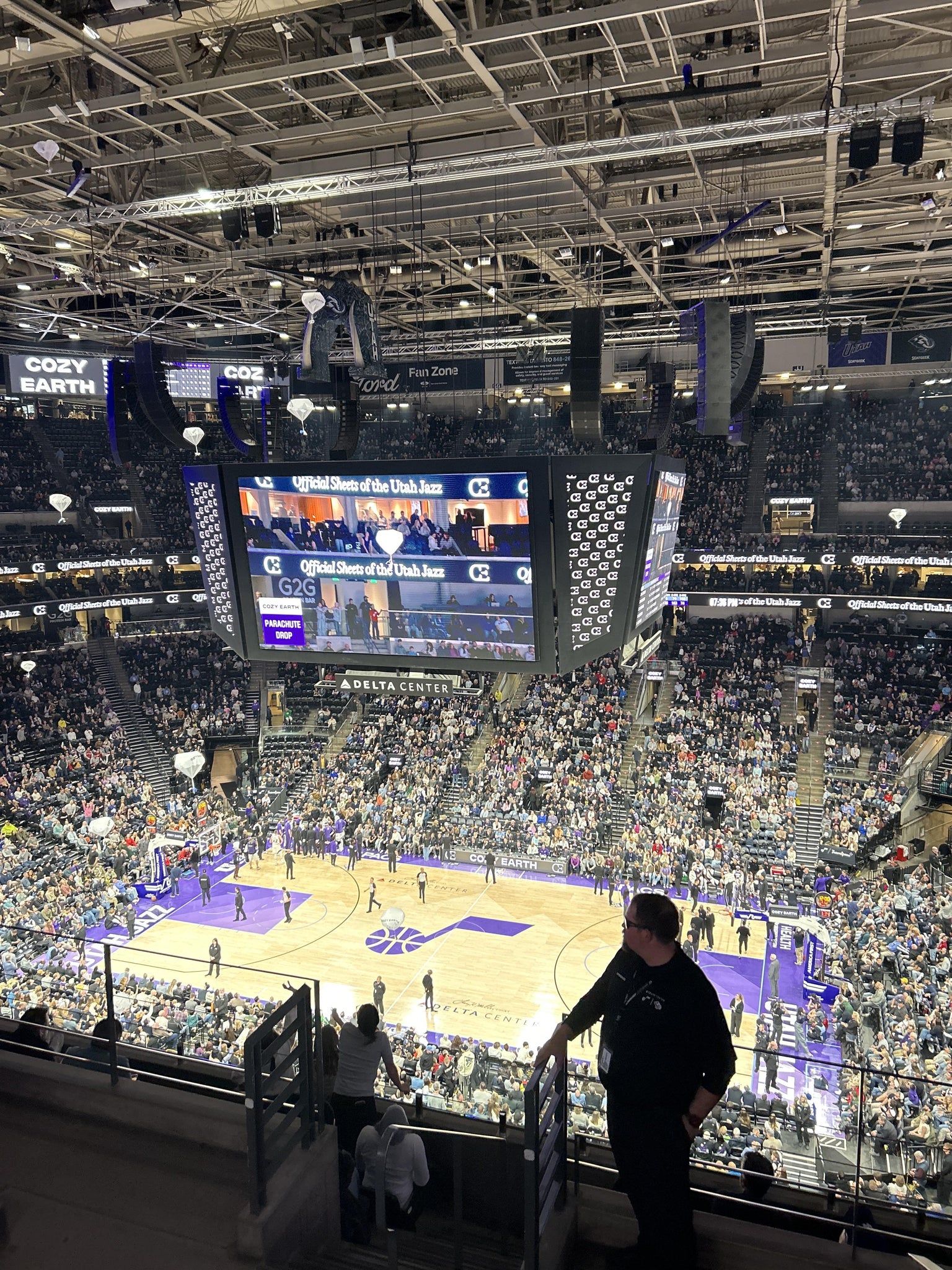 Real Fan View taken from Section 130 at Delta Center by Mark B