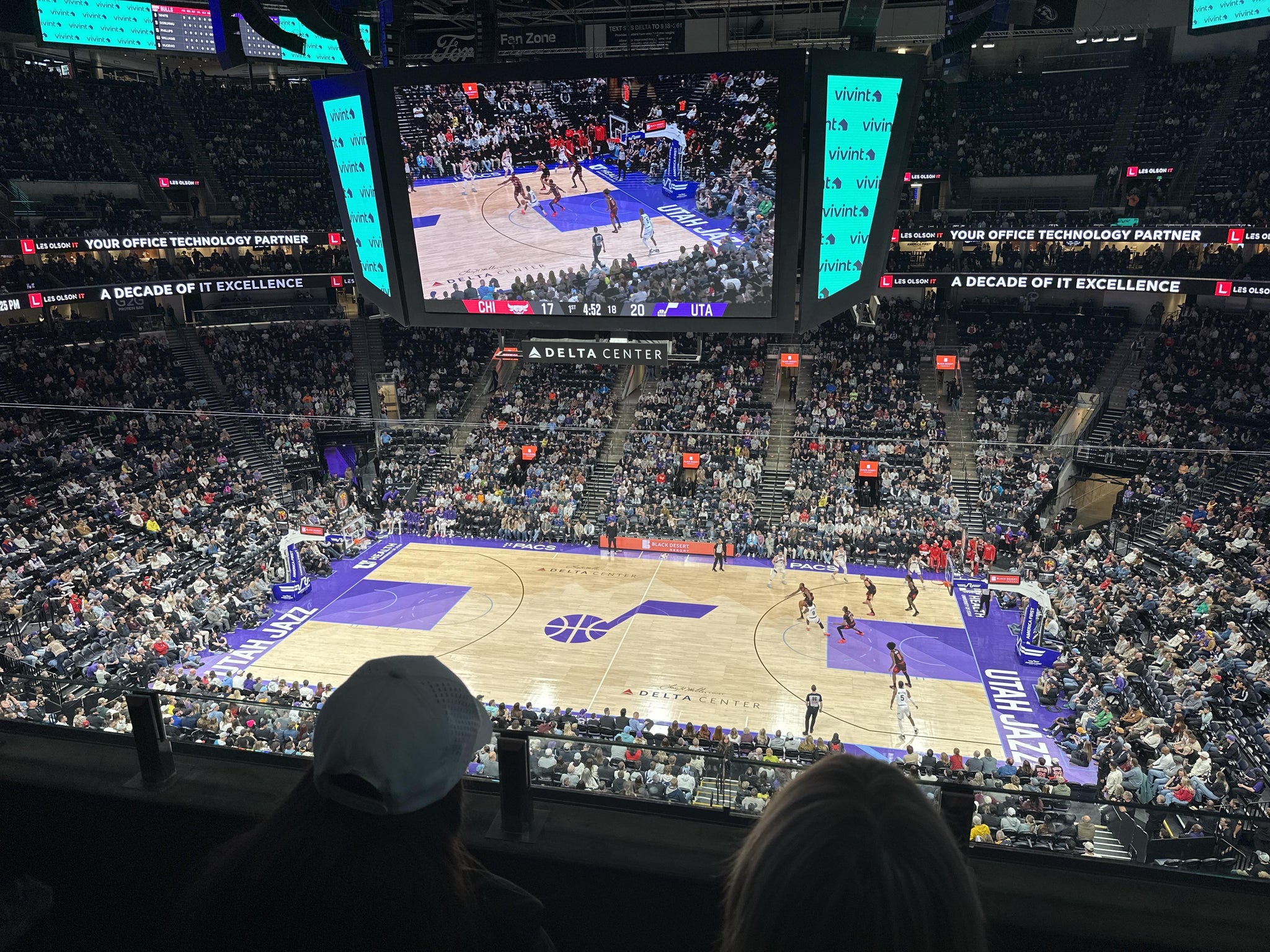 Real Fan View taken from Section 131 at Delta Center by Edgar C