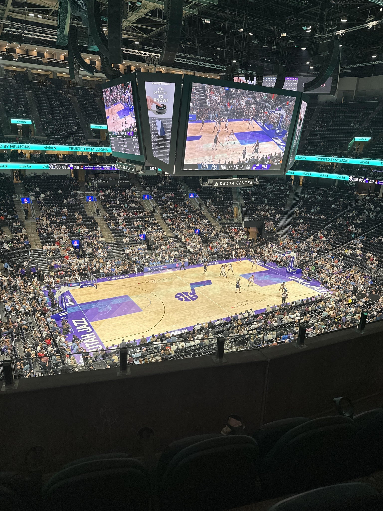 Real Fan View taken from Section 135 at Delta Center by Samuel O