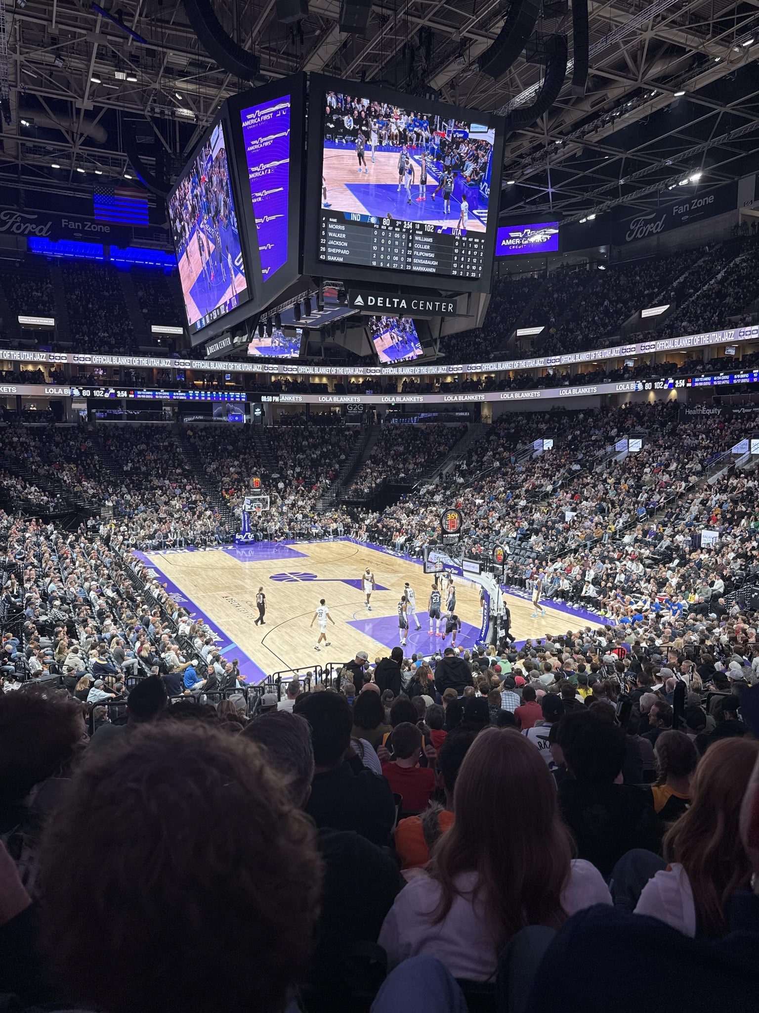 Real Fan View taken from Section 14 at Delta Center by Christine O