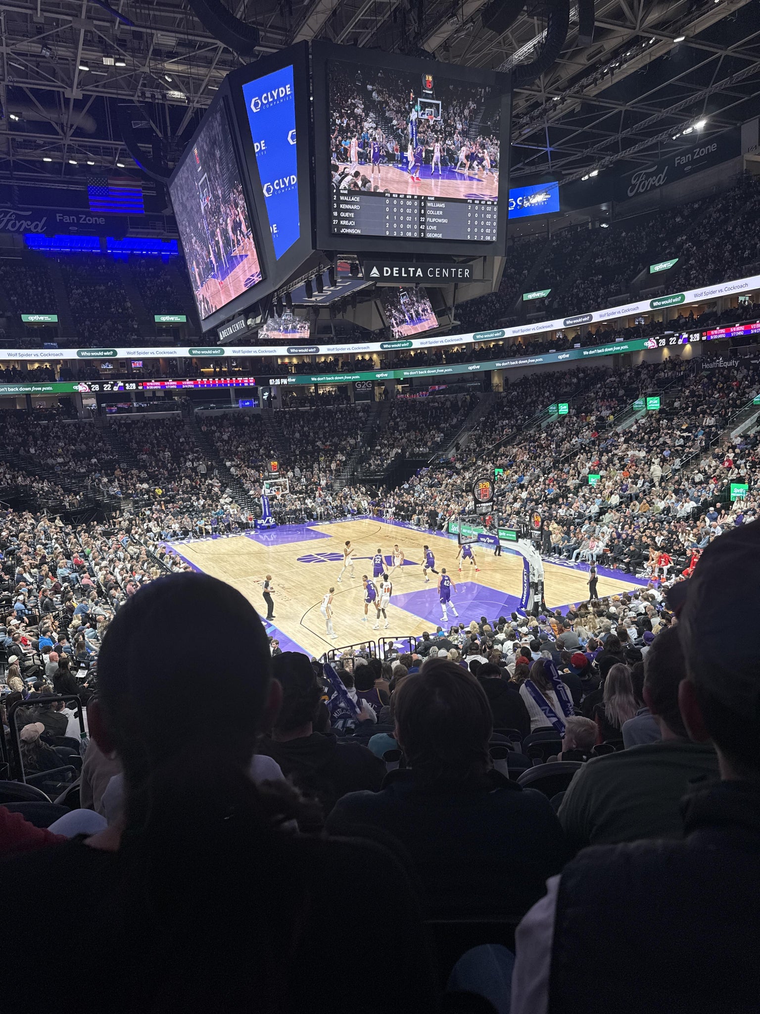 Real Fan View taken from Section 14 at Delta Center by Christine O