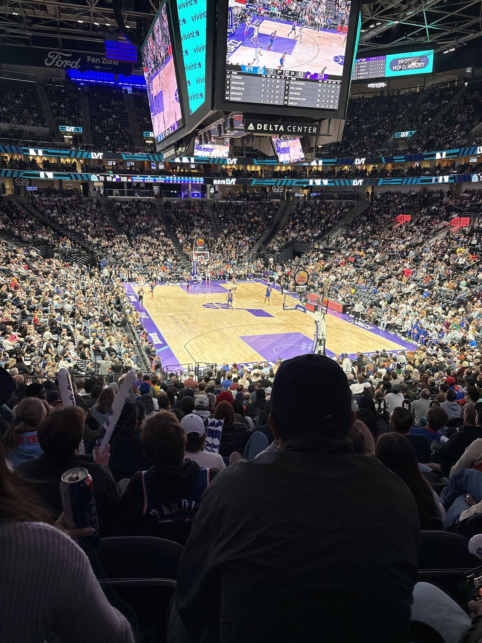 Real Fan View taken from Section 14 at Delta Center by Kylie O