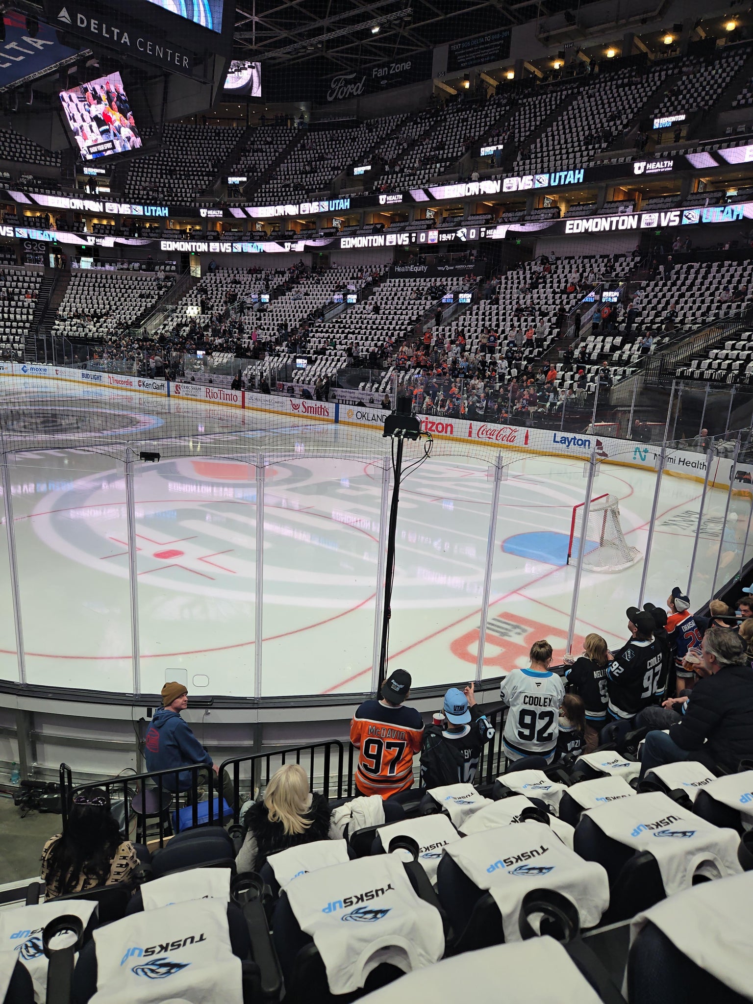 Real Fan View taken from Section 14 at Delta Center by Kate C