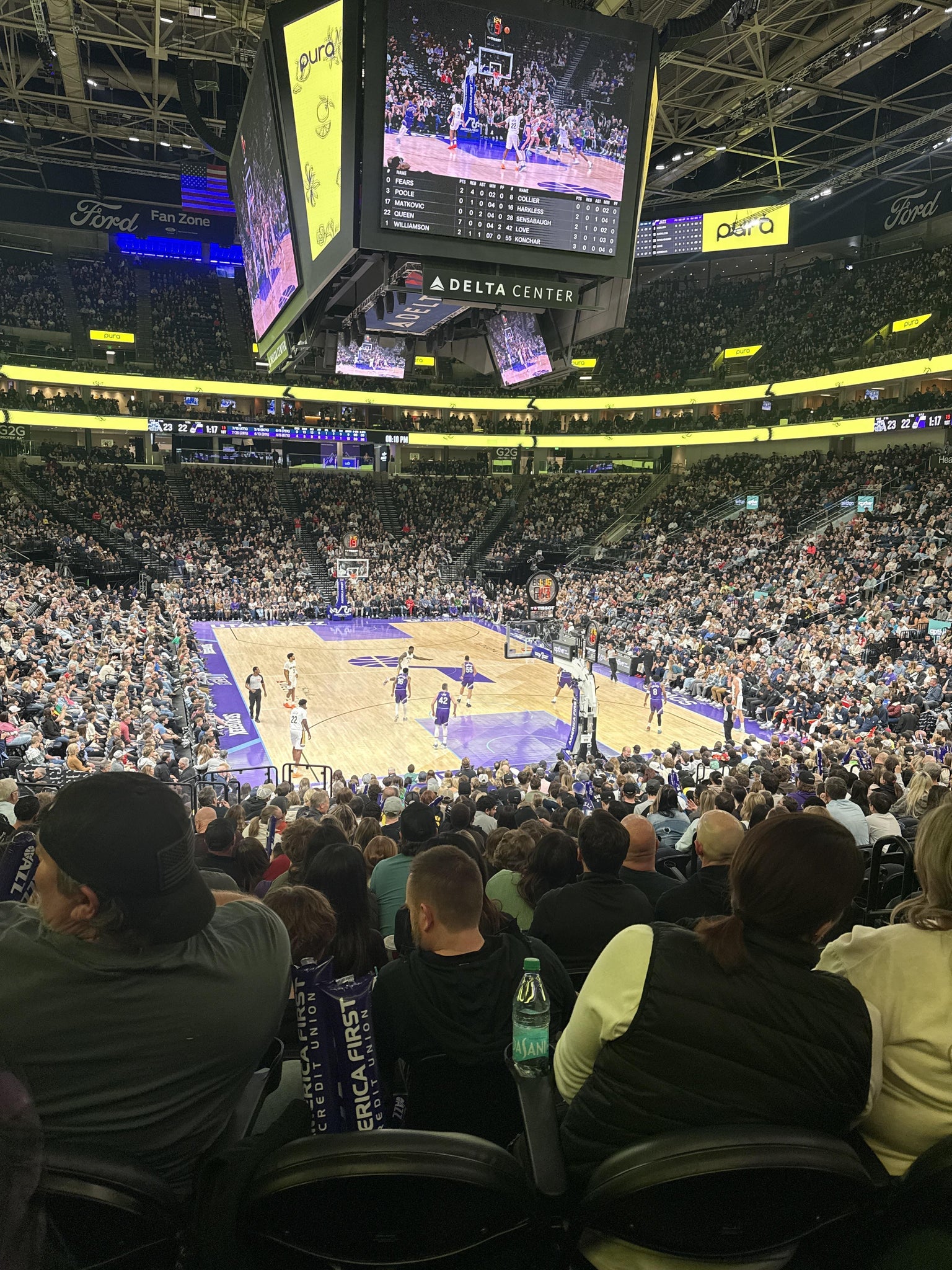 Real Fan View taken from Section 14 at Delta Center by Cash M