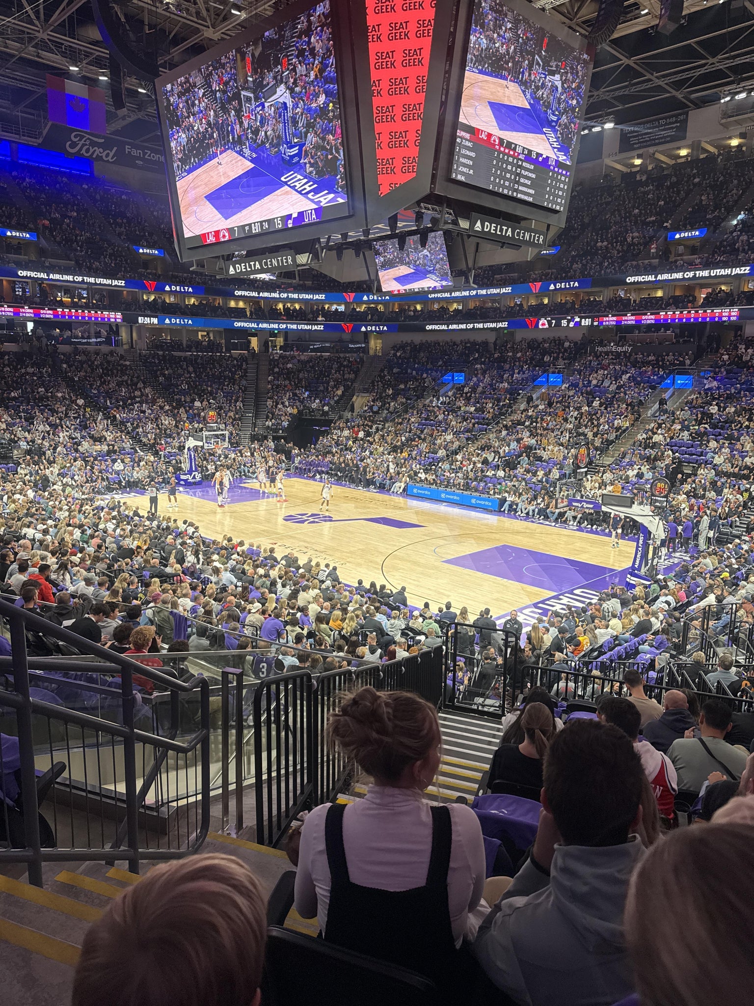 Real Fan View taken from Section 15 at Delta Center by Kramer W
