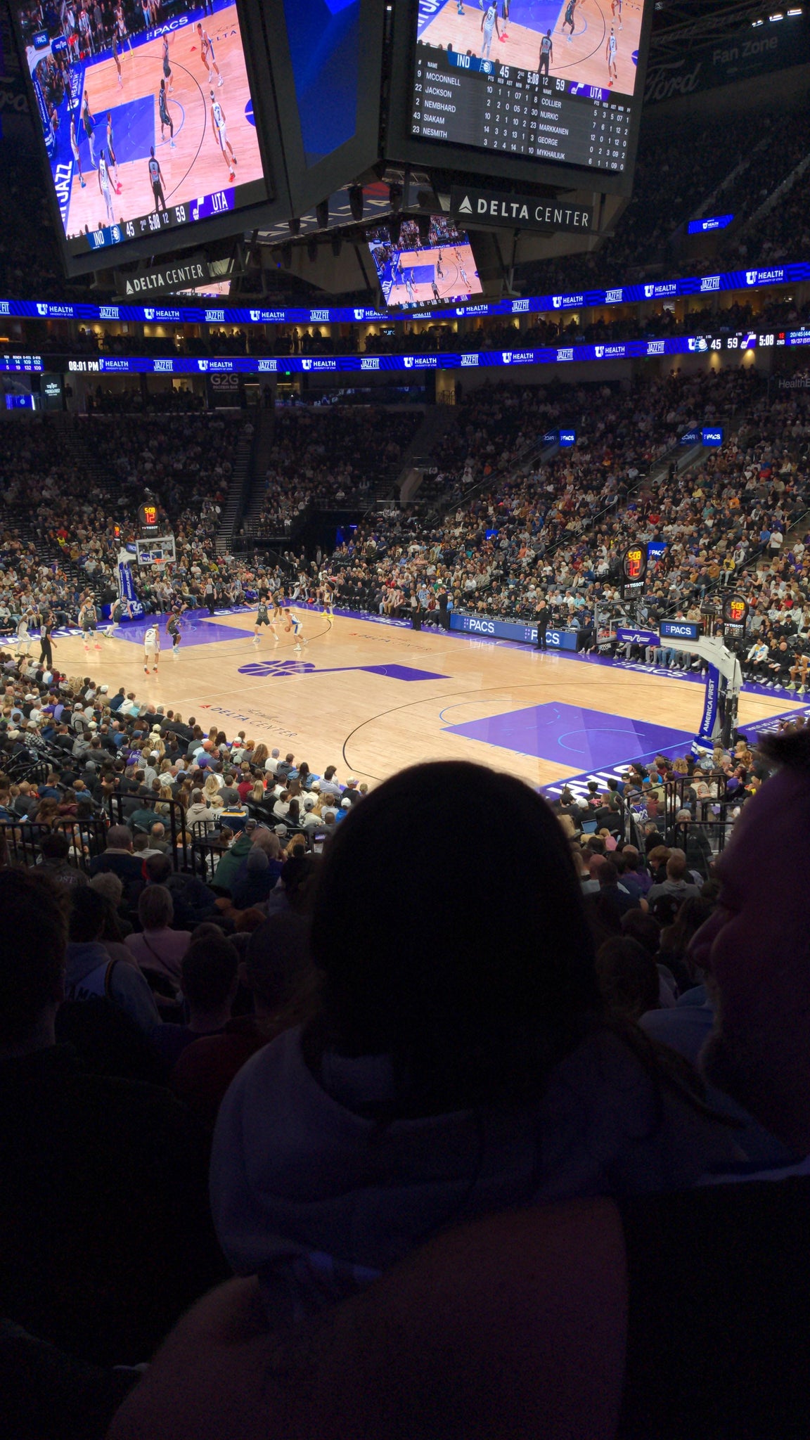 Real Fan View taken from Section 15 at Delta Center by Cameron W