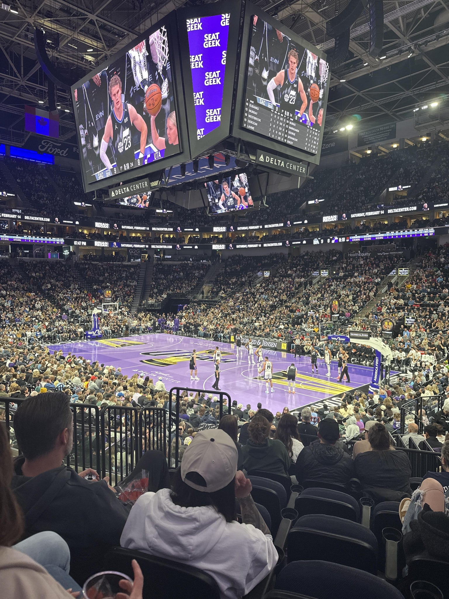 Real Fan View taken from Section 15 at Delta Center by Tate F
