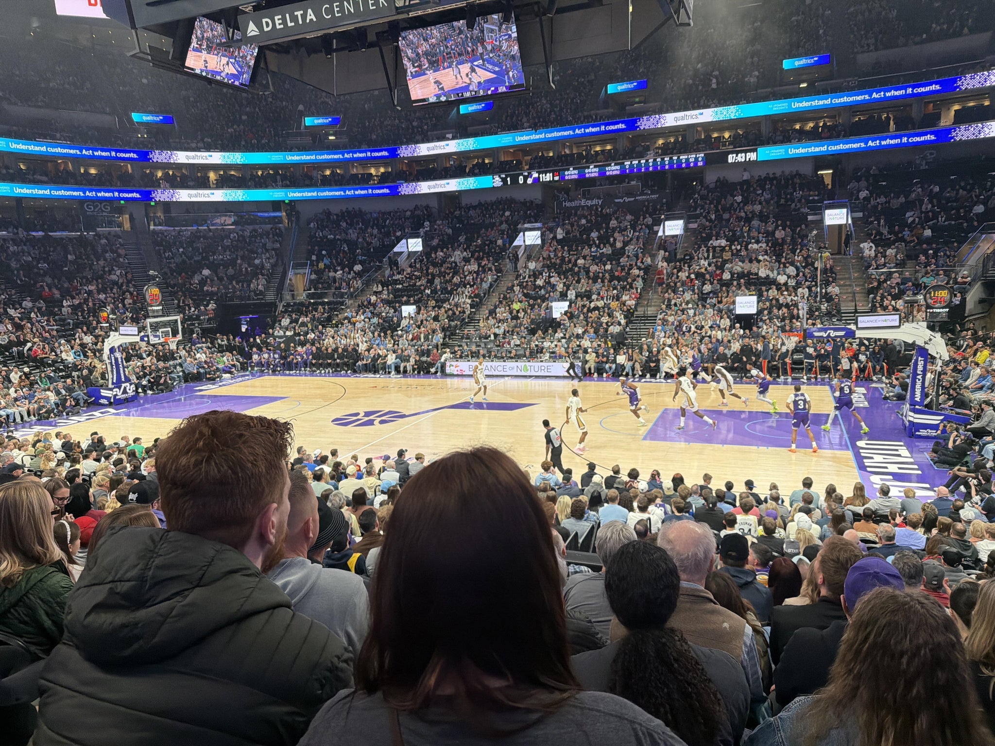 Real Fan View taken from Section 17 at Delta Center by Bridger M