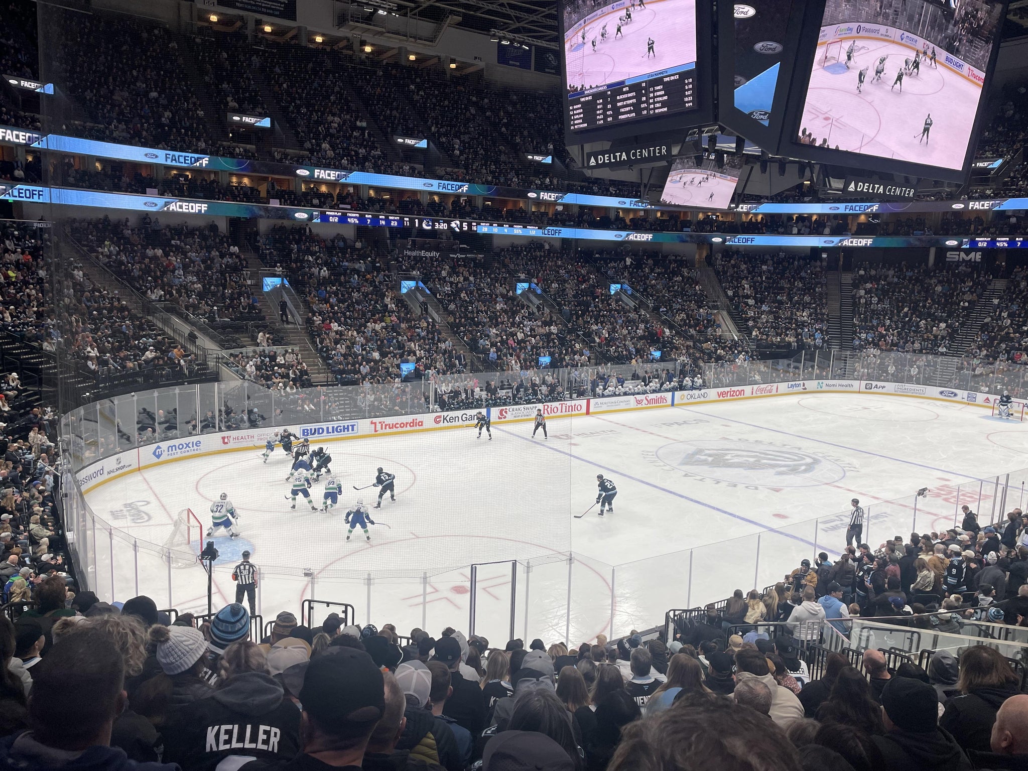 Real Fan View taken from Section 21 at Delta Center by Tom V