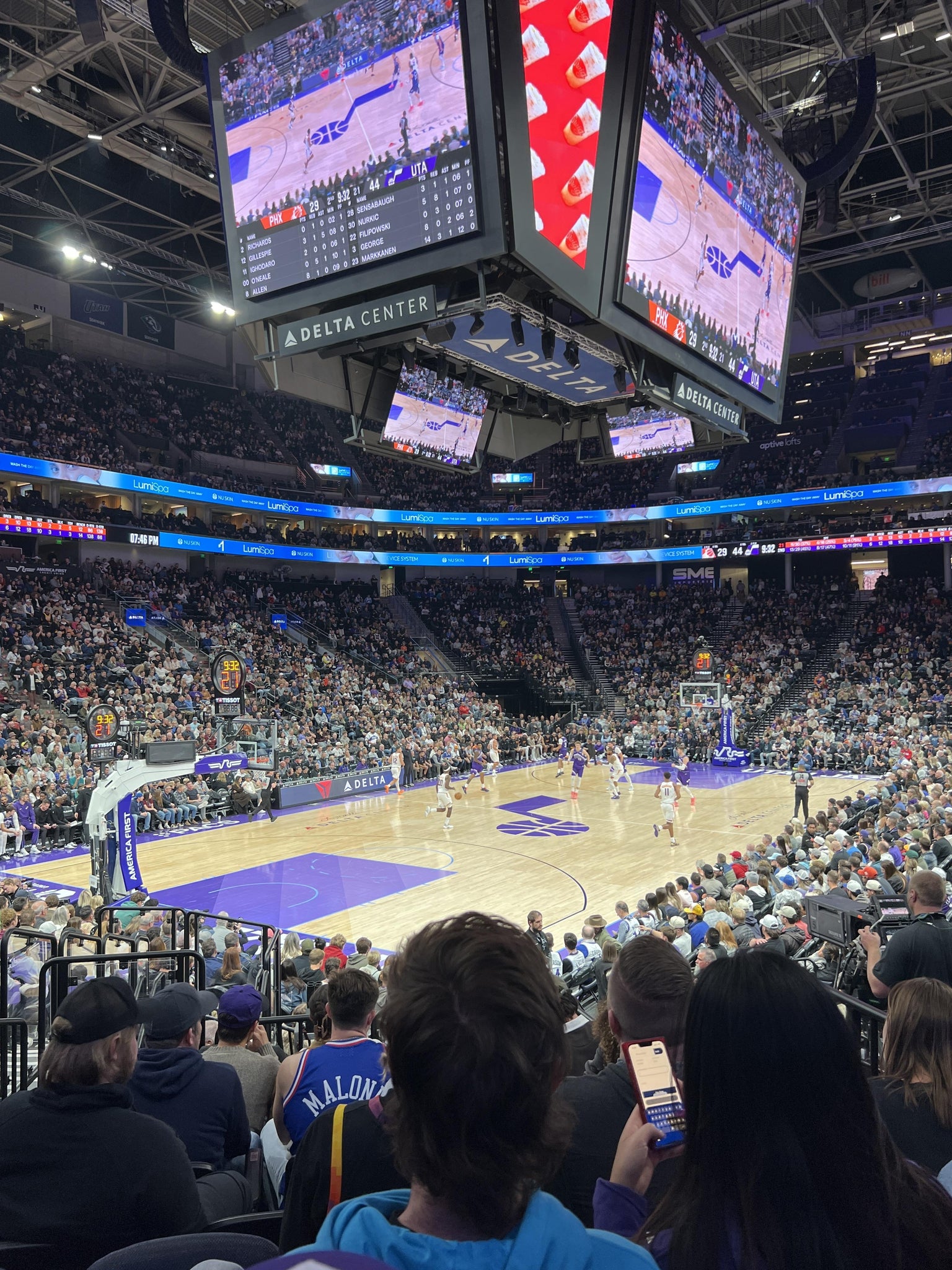 Real Fan View taken from Section 21 at Delta Center by Justin H