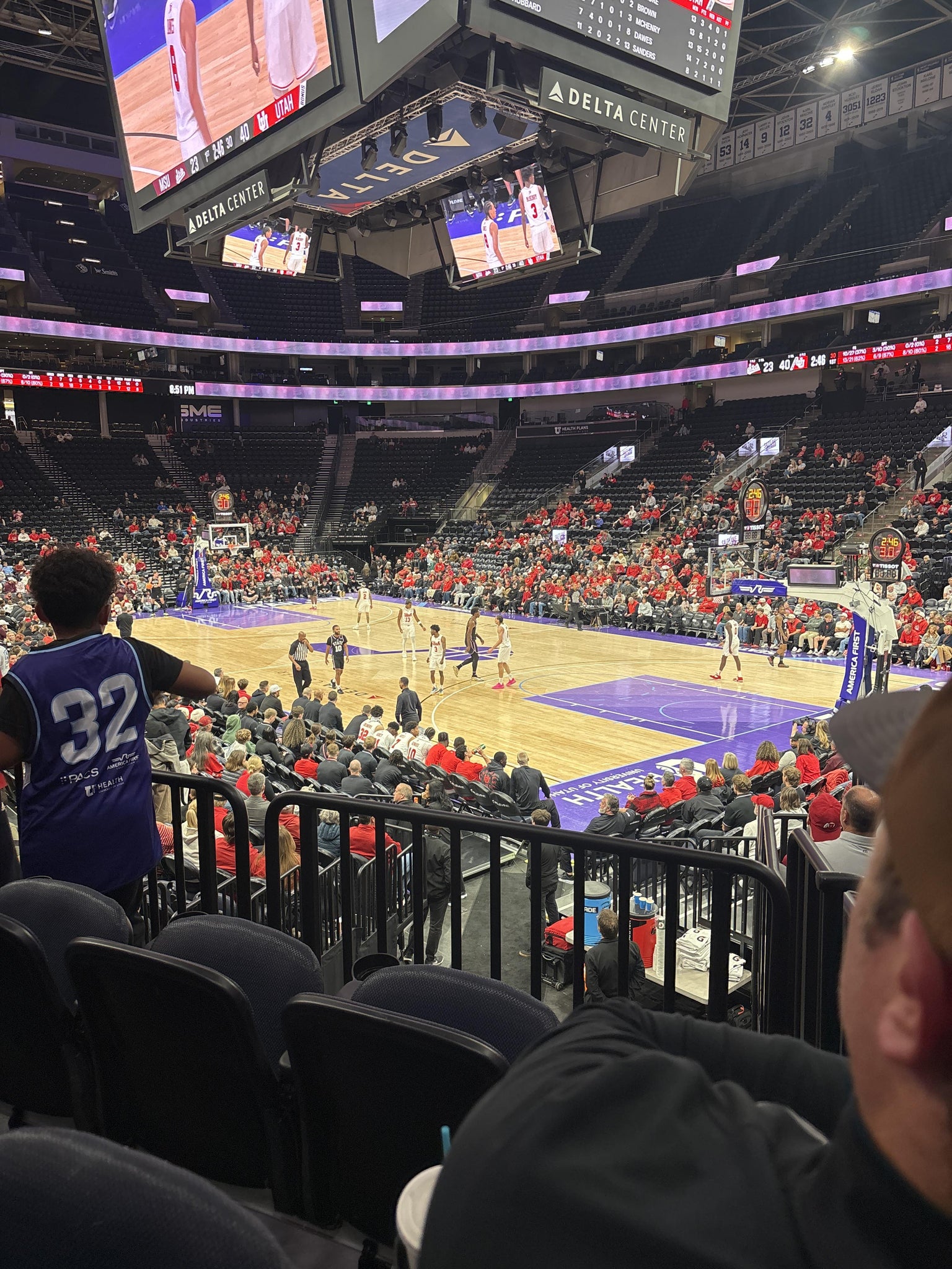 Real Fan View taken from Section 4 at Delta Center by Amber M