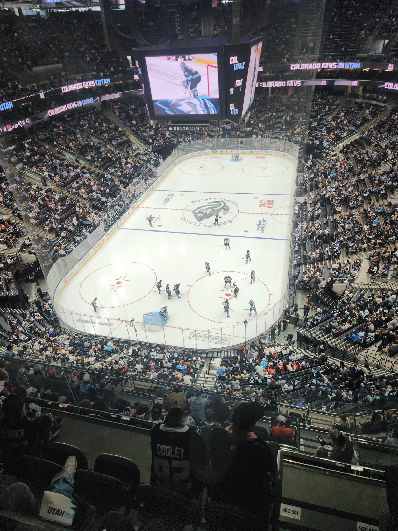 Real Fan View taken from Section 551 at Delta Center by Joshua H