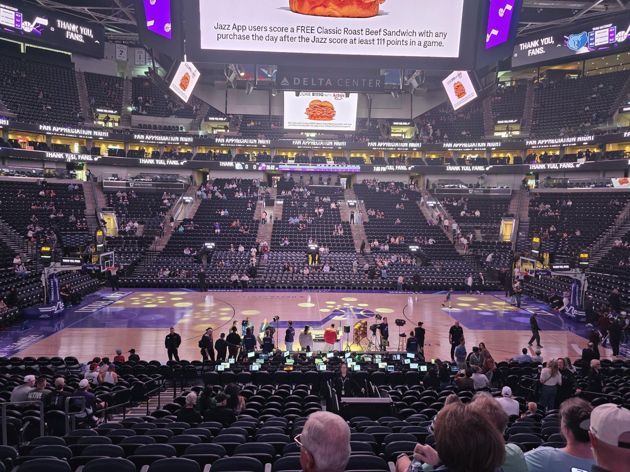 Real Fan View taken from Section 7 at Delta Center by Jody R