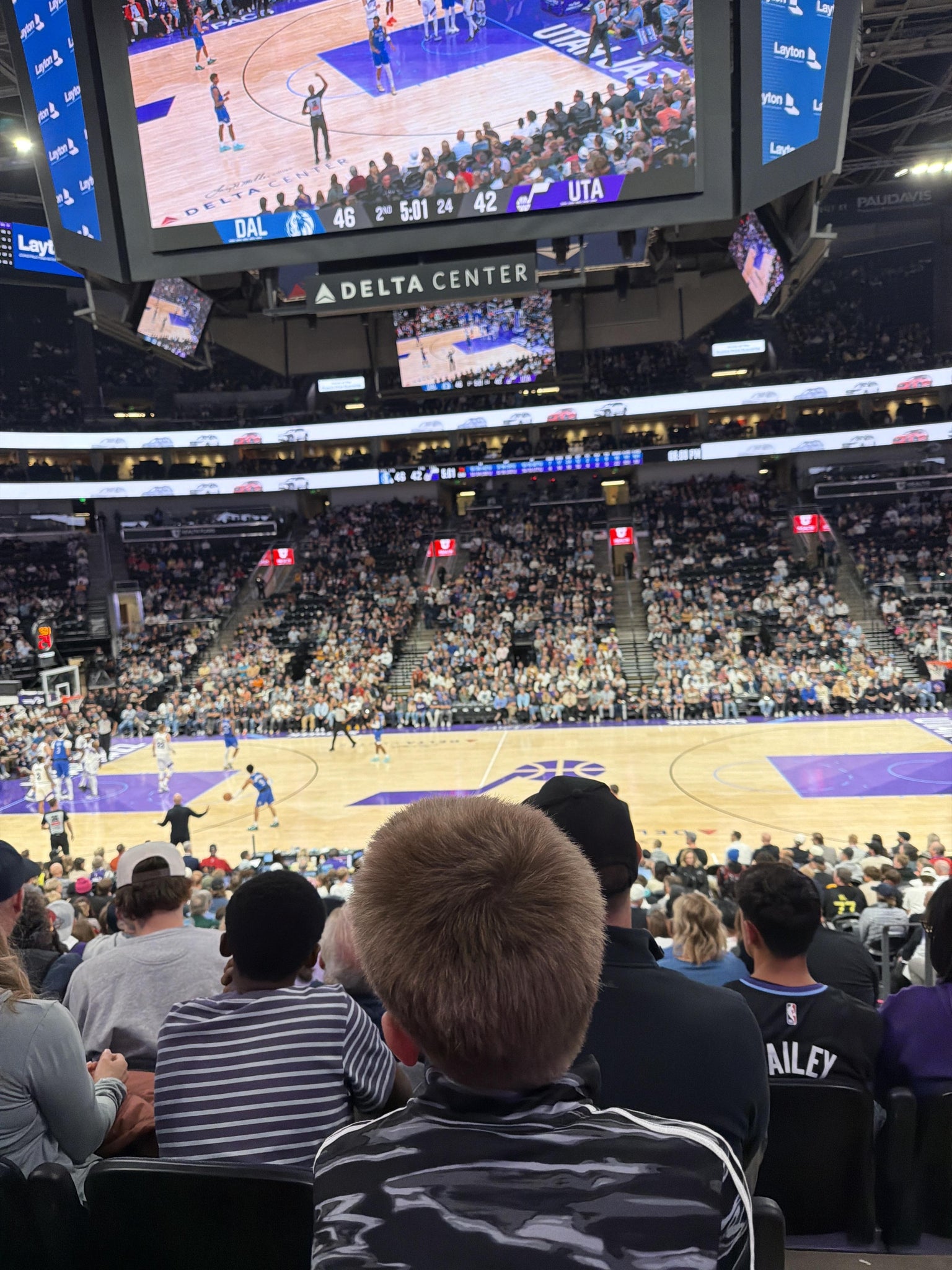 Real Fan View taken from Section 7 at Delta Center by Greg V