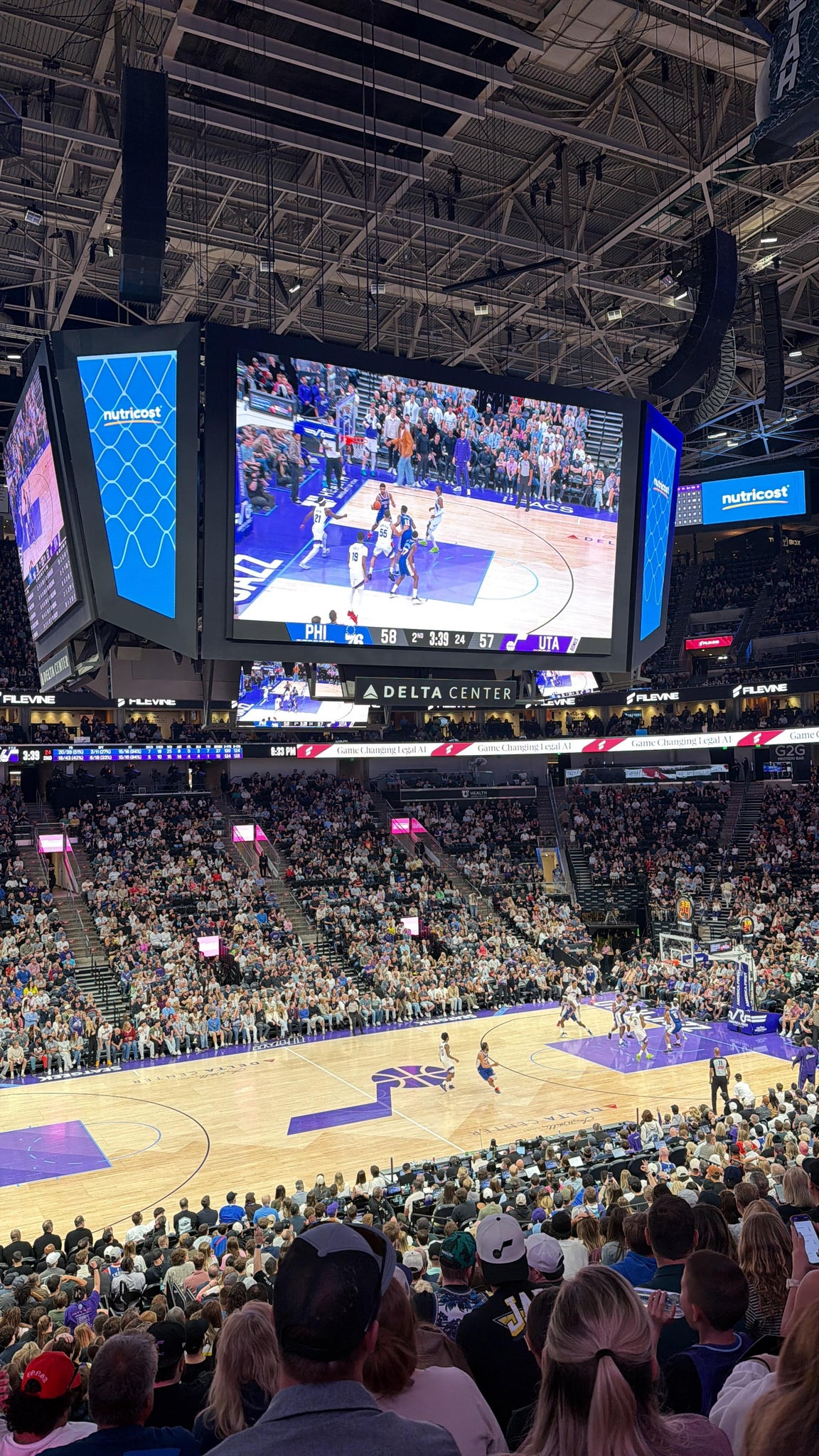 Real Fan View taken from Section 8 at Delta Center by Jose V