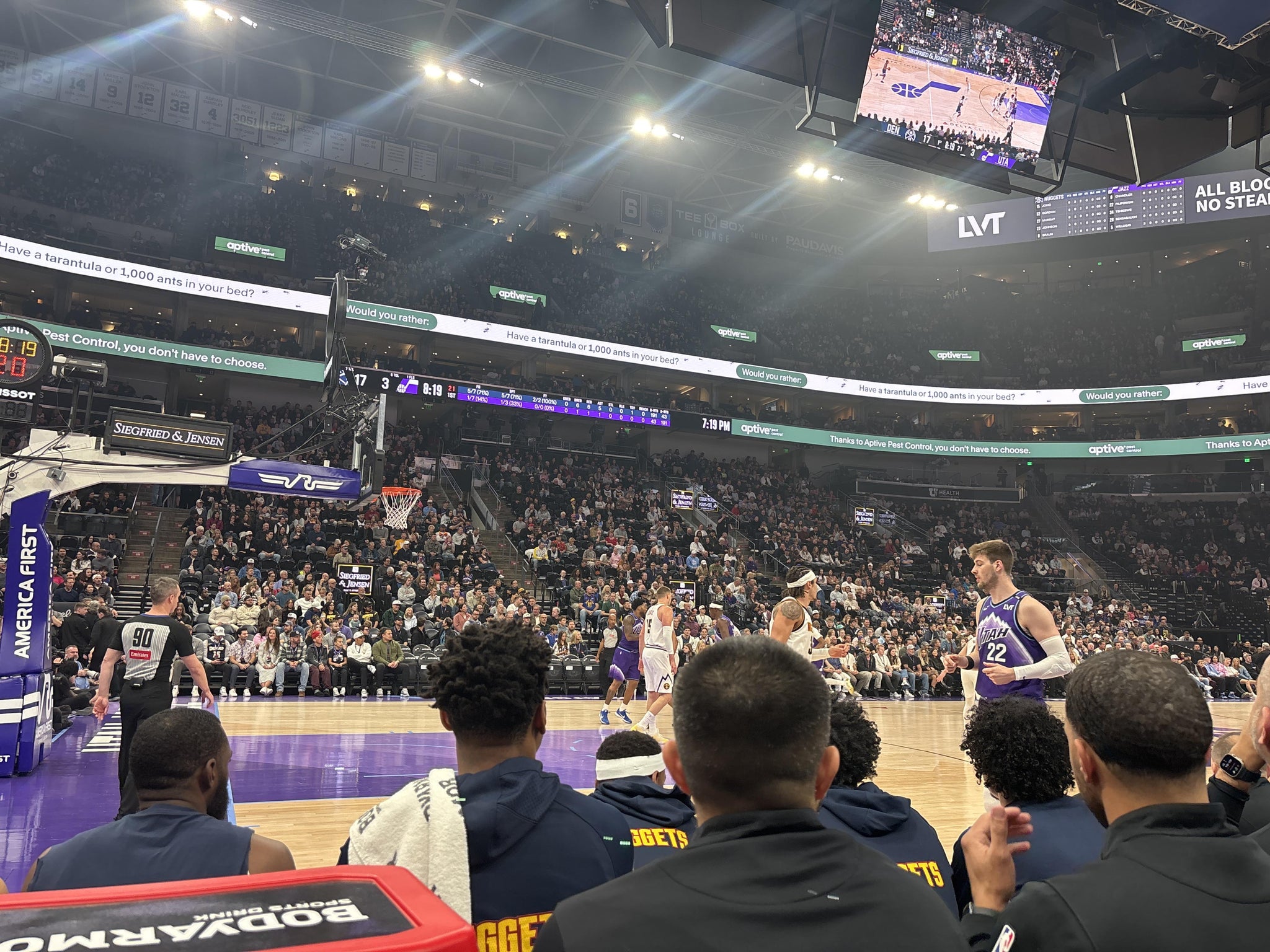 Real Fan View taken from Section 8 at Delta Center by Bailey A