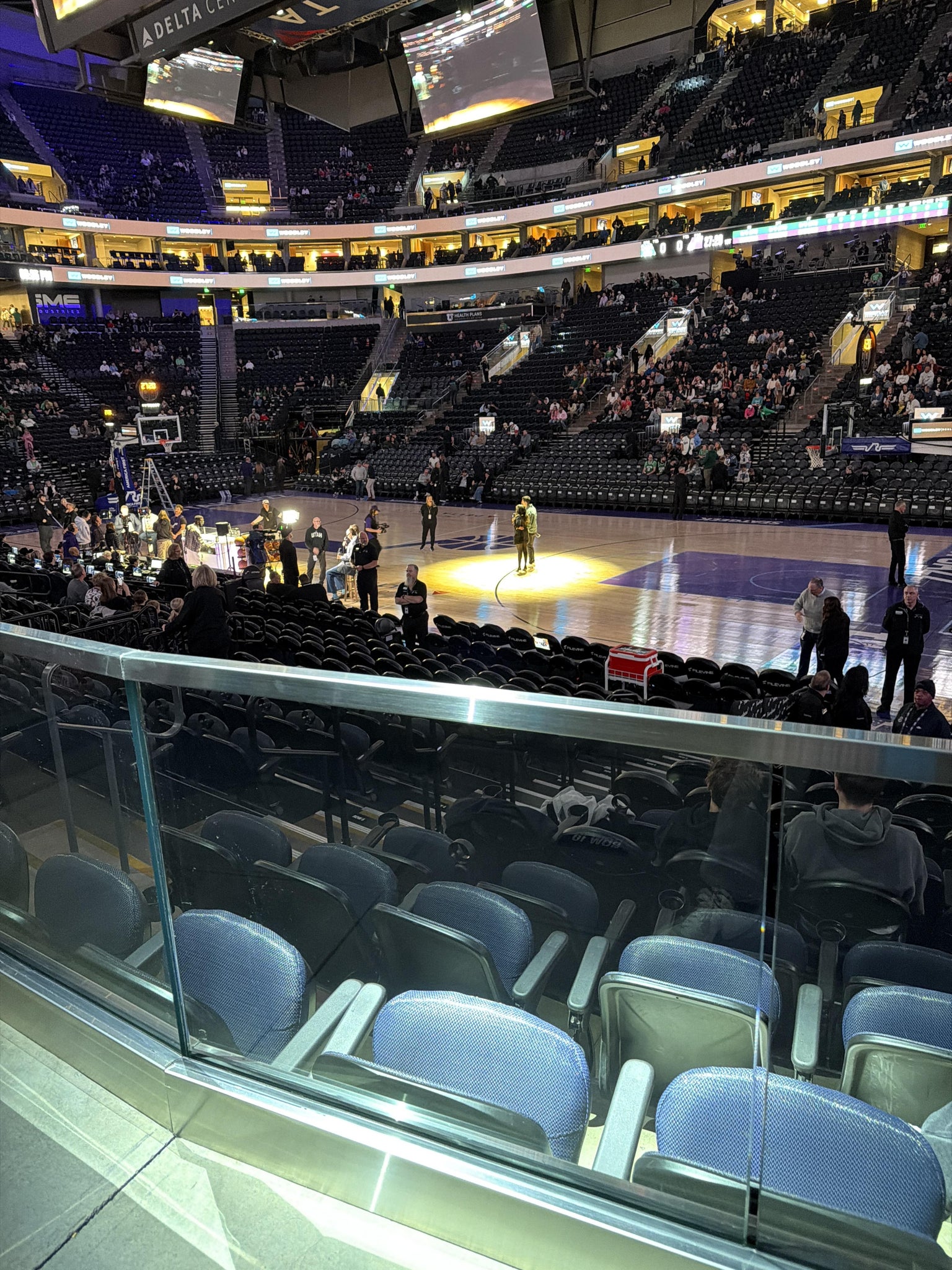 Real Fan View taken from Corner Suite 5 at Delta Center by John L