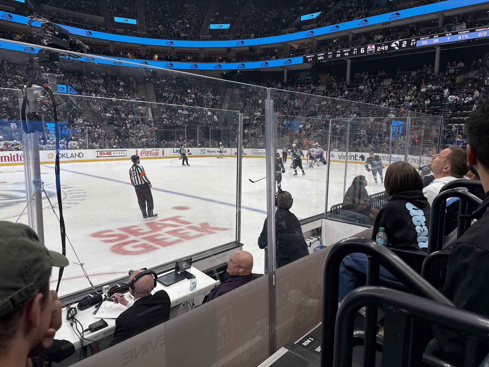 Real Fan View taken from Courtside Suite 7 at Delta Center by Dayana M