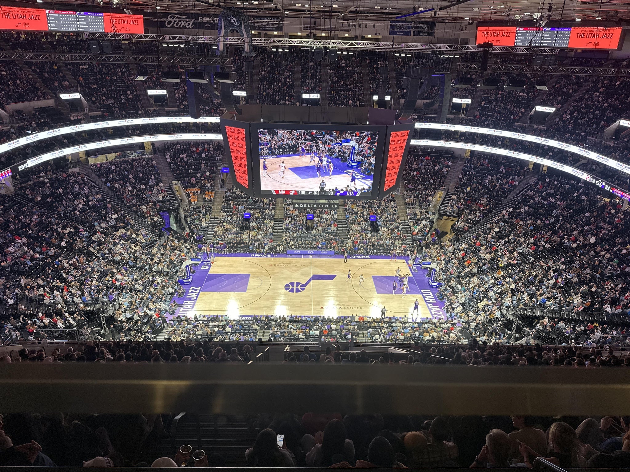 Real Fan View taken from Skybox 310 at Delta Center by Ever Z