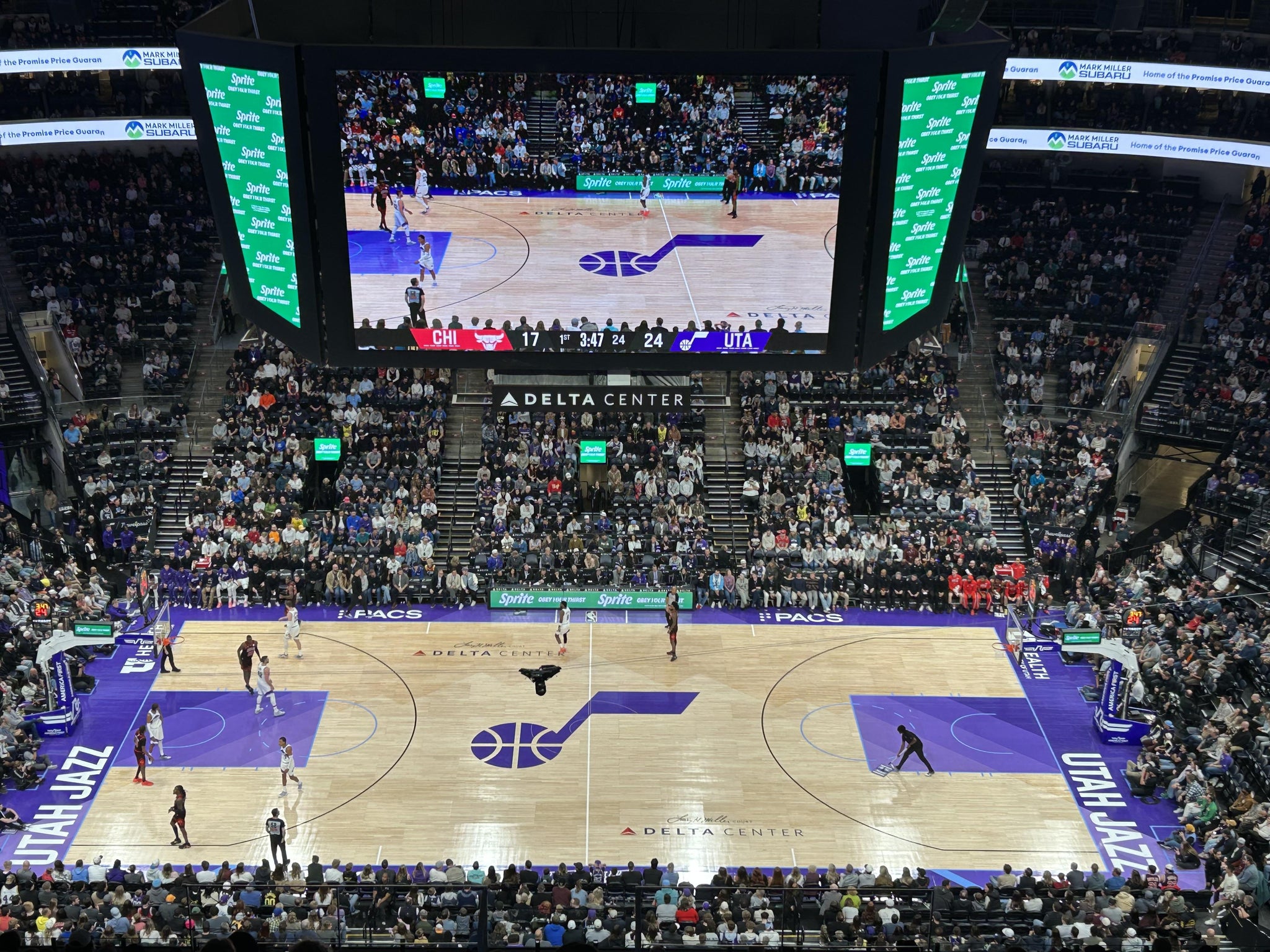 Real Fan View taken from Skybox 312 at Delta Center by Chad M