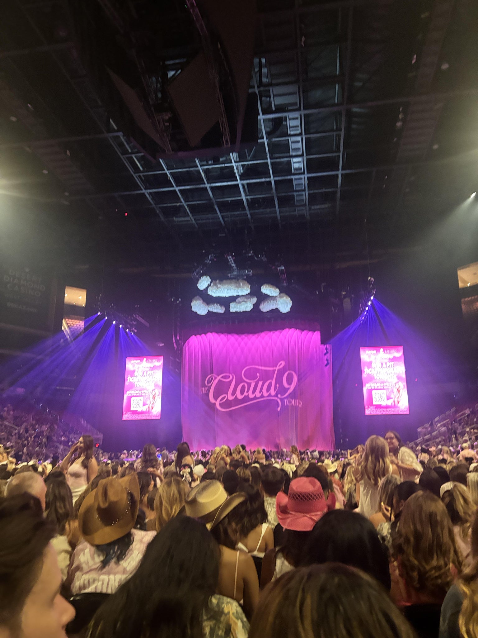 Vue réelle des fans prise de la Floor D au site Desert Diamond Arena par Victoria F