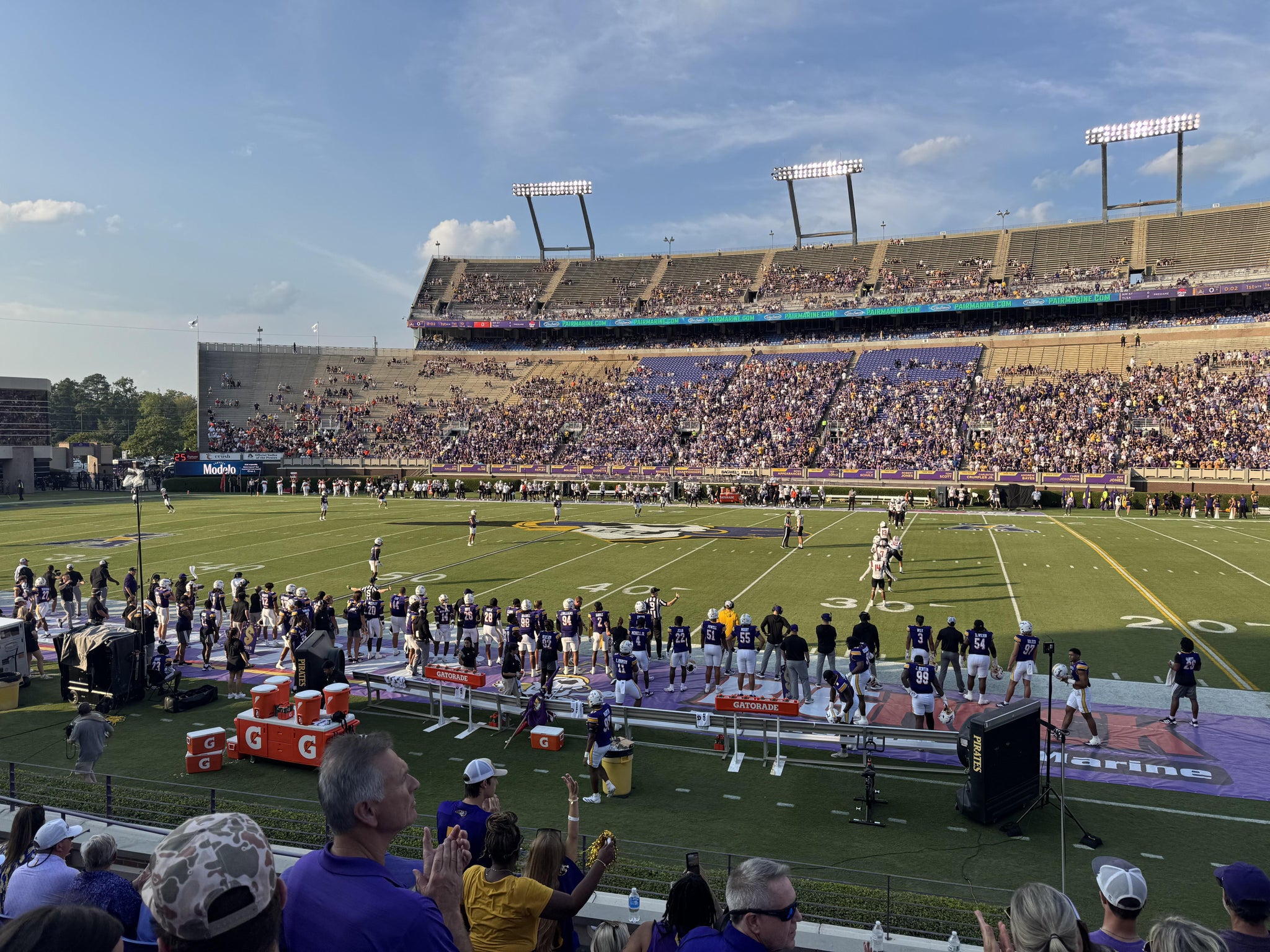 Real Fan View taken from Section 5 at Dowdy-Ficklen Stadium by Ryan H