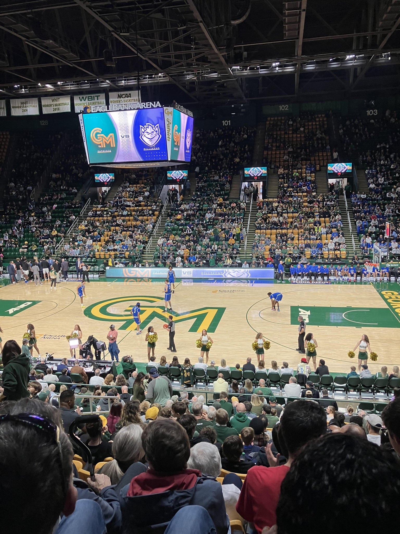 Real Fan View taken from Section 115 at EagleBank Arena by Christian J