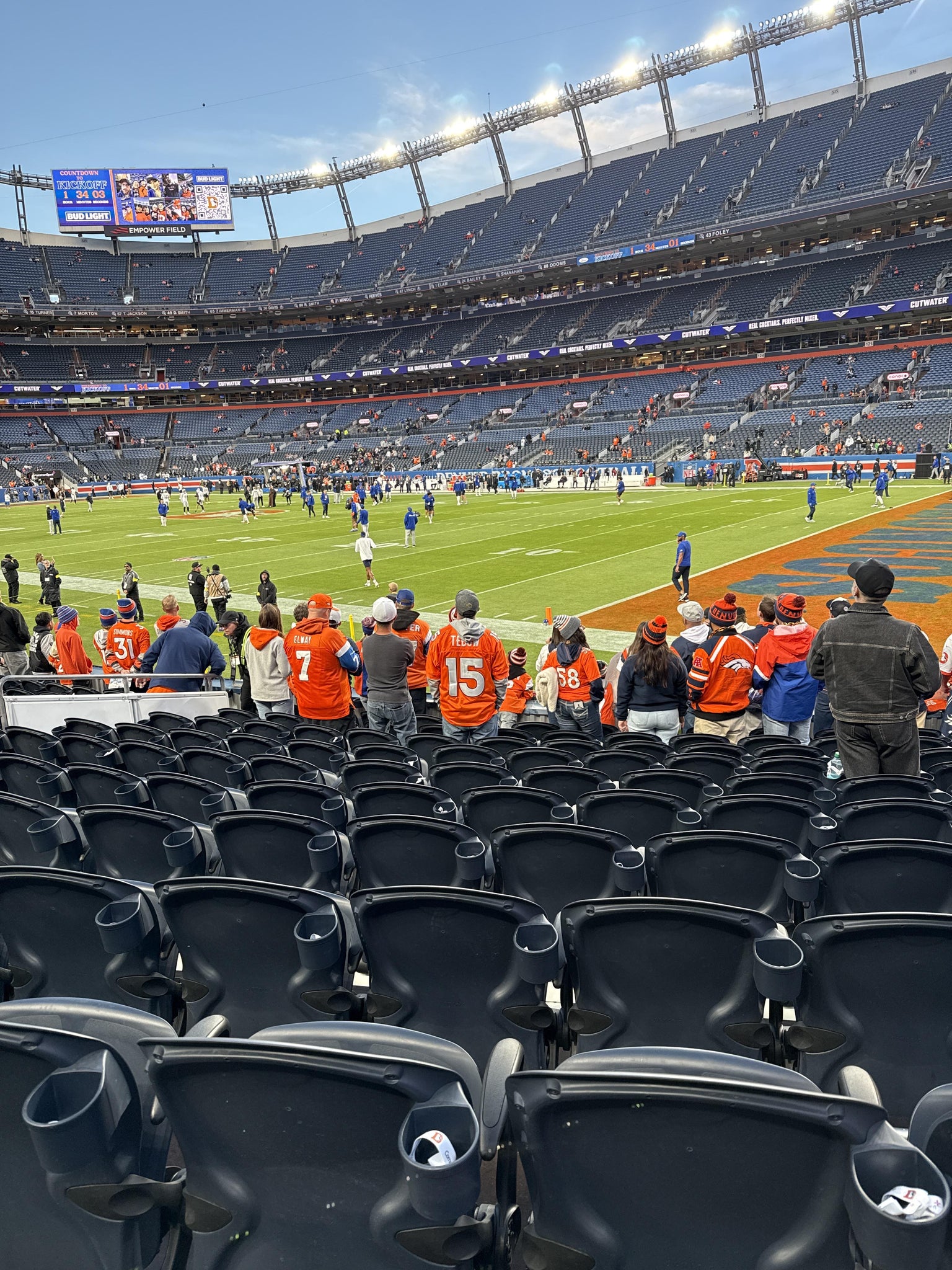Real Fan View taken from Section 100 at Empower Field at Mile High by Marissa G