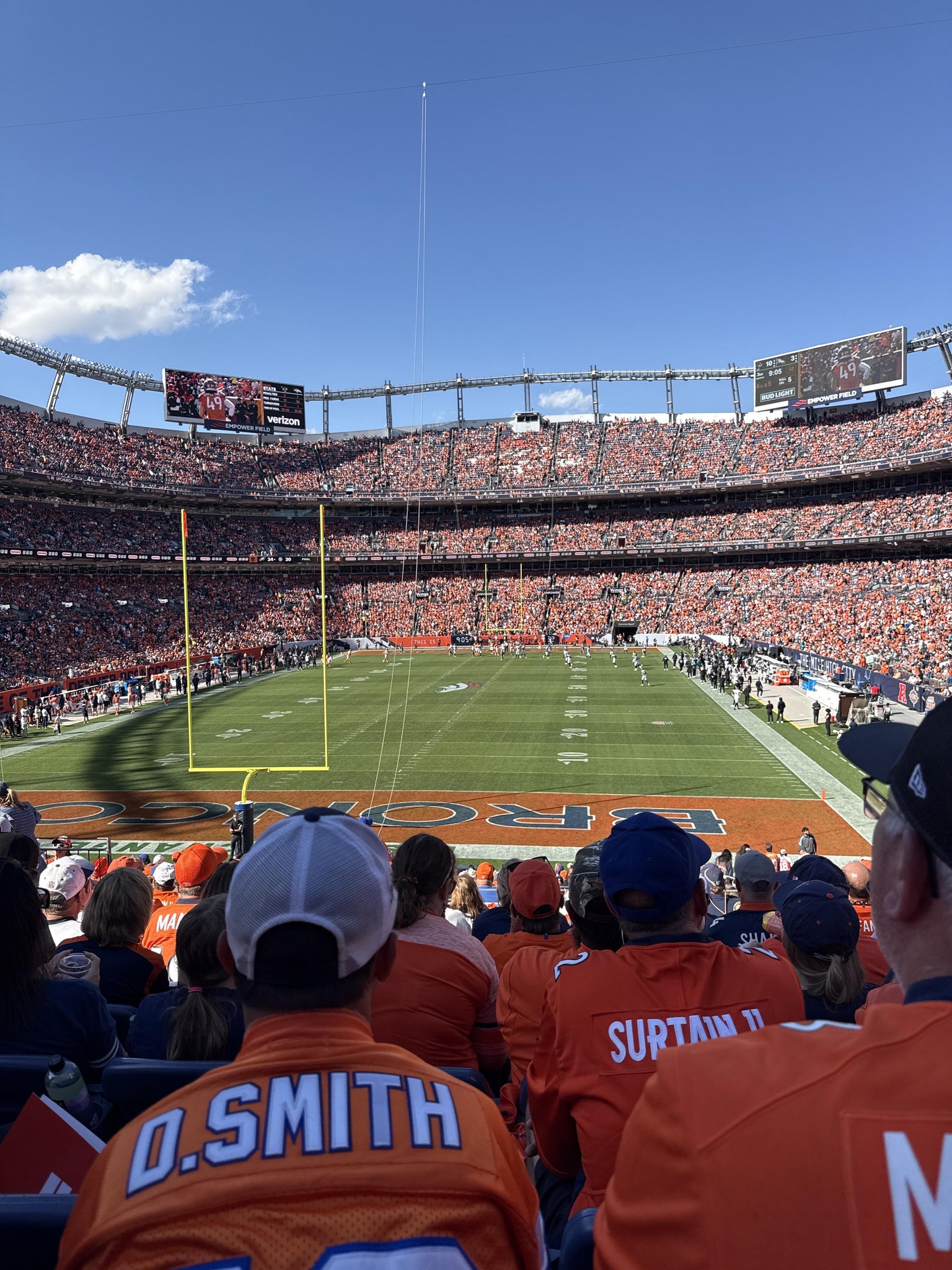 Real Fan View taken from Section 232 at Empower Field at Mile High by Heather H