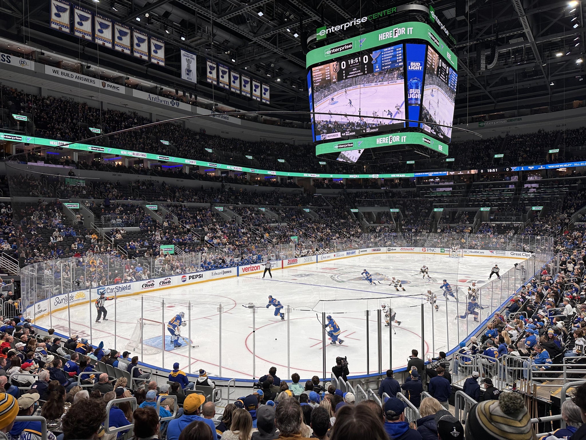 Real Fan View taken from Section 120 at Enterprise Center by Bobby K