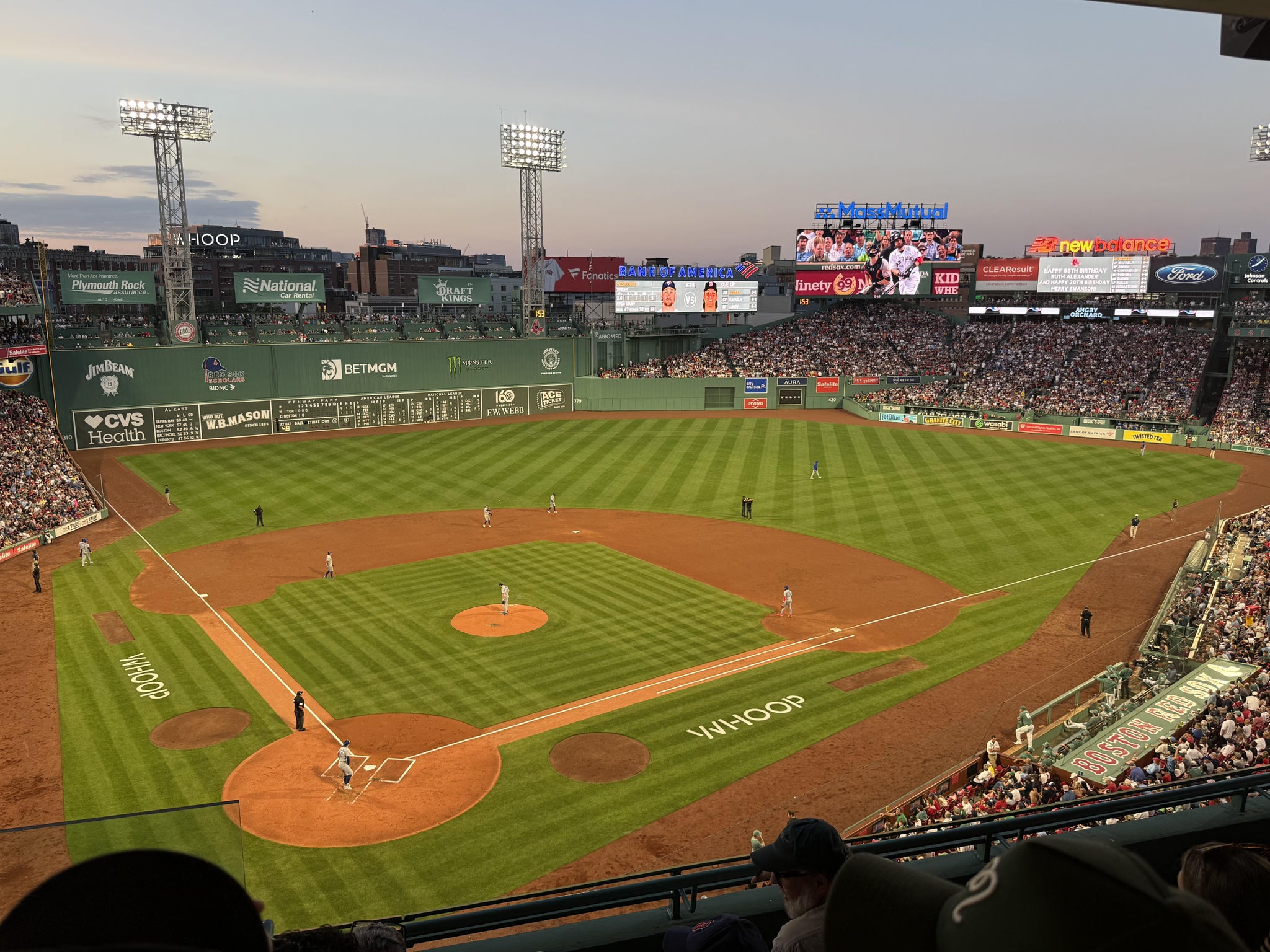 Vue réelle des fans prise de la Aura Club 1 au site Fenway Park par Michael R