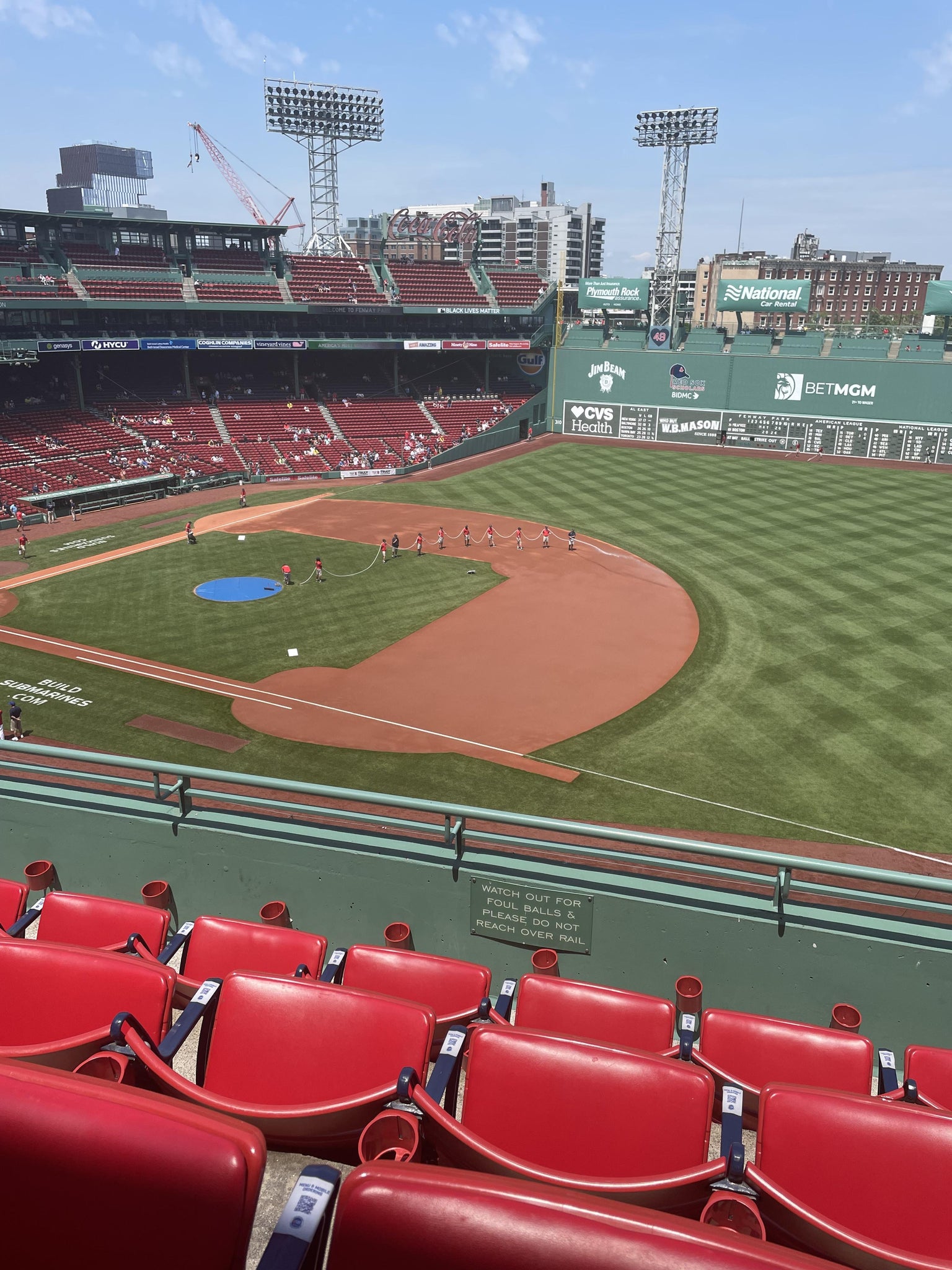 Vue réelle des fans prise de la Aura Pavilion 11 au site Fenway Park par John S