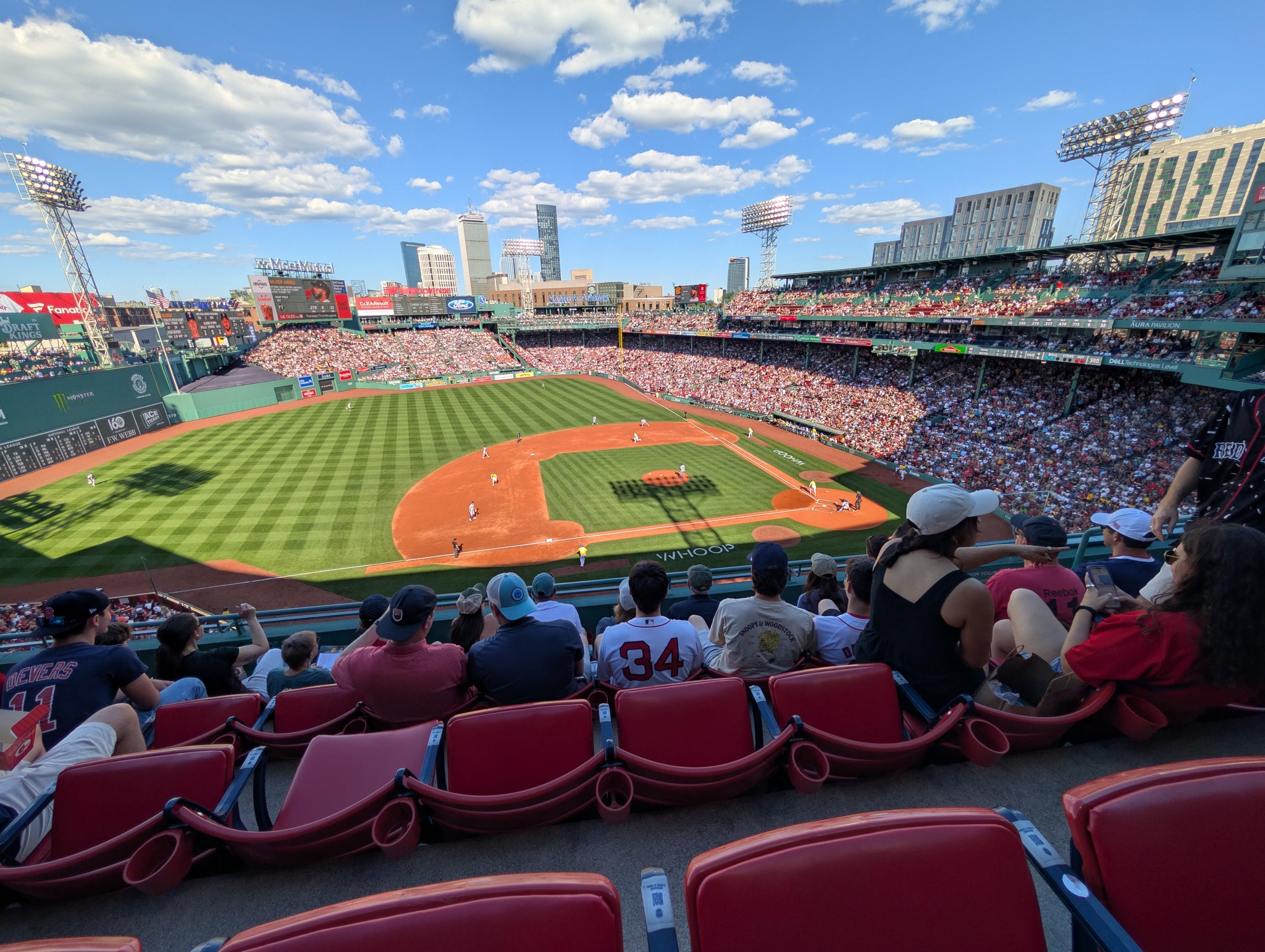 Vue réelle des fans prise de la Aura Pavilion 8 au site Fenway Park par Michael S