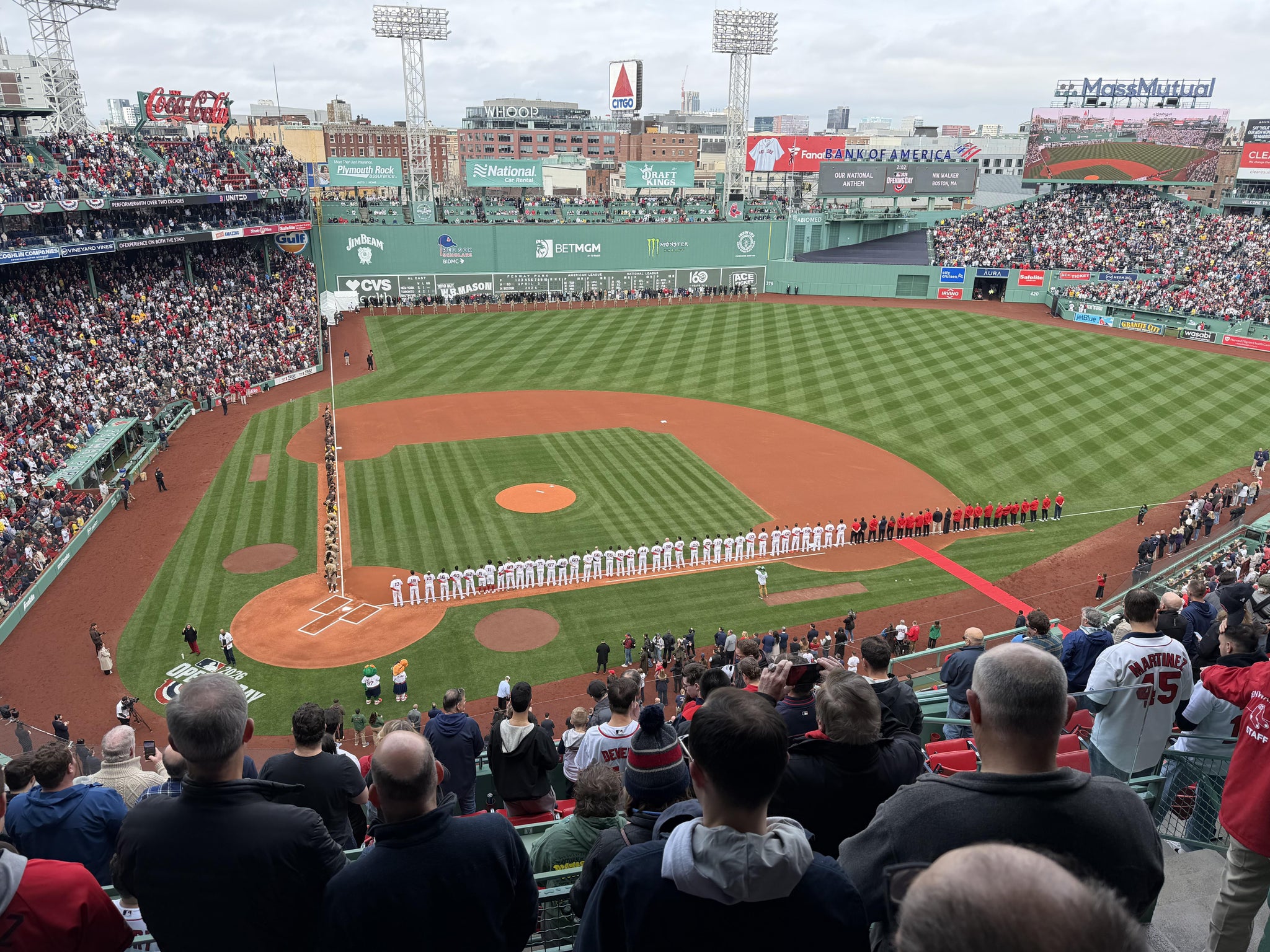 Vue réelle des fans prise de la Aura Pavilion Box 1 au site Fenway Park par Jimmy M