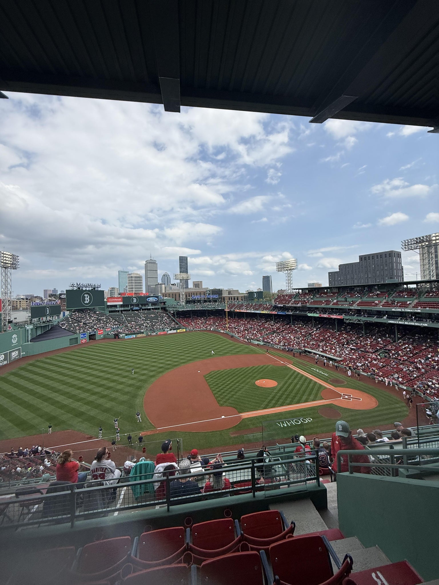 Real Fan View taken from Aura Pavilion Box 10 at Fenway Park by Laura L