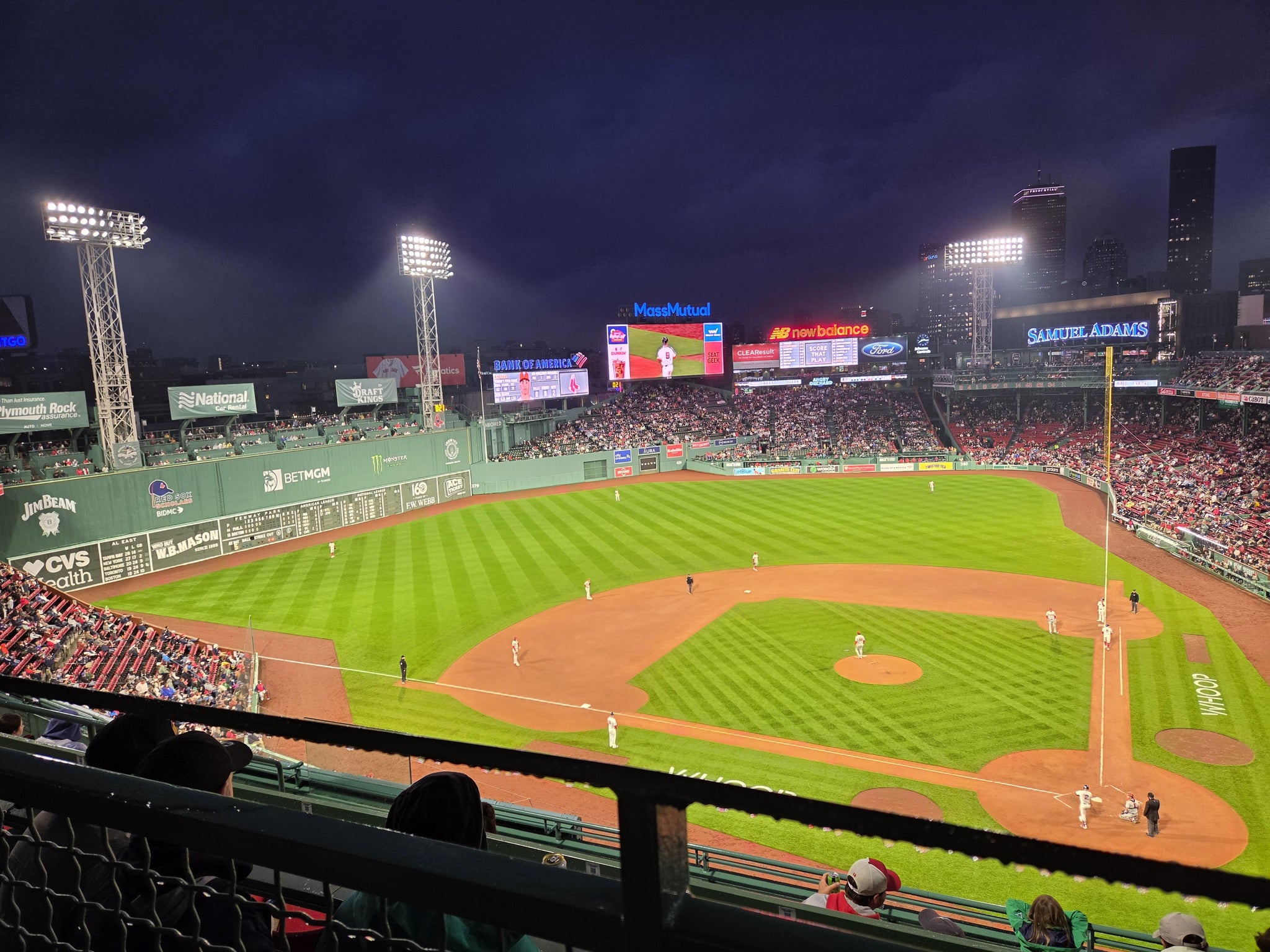 Vue réelle des fans prise de la Aura Pavilion Box 2 au site Fenway Park par Richard S