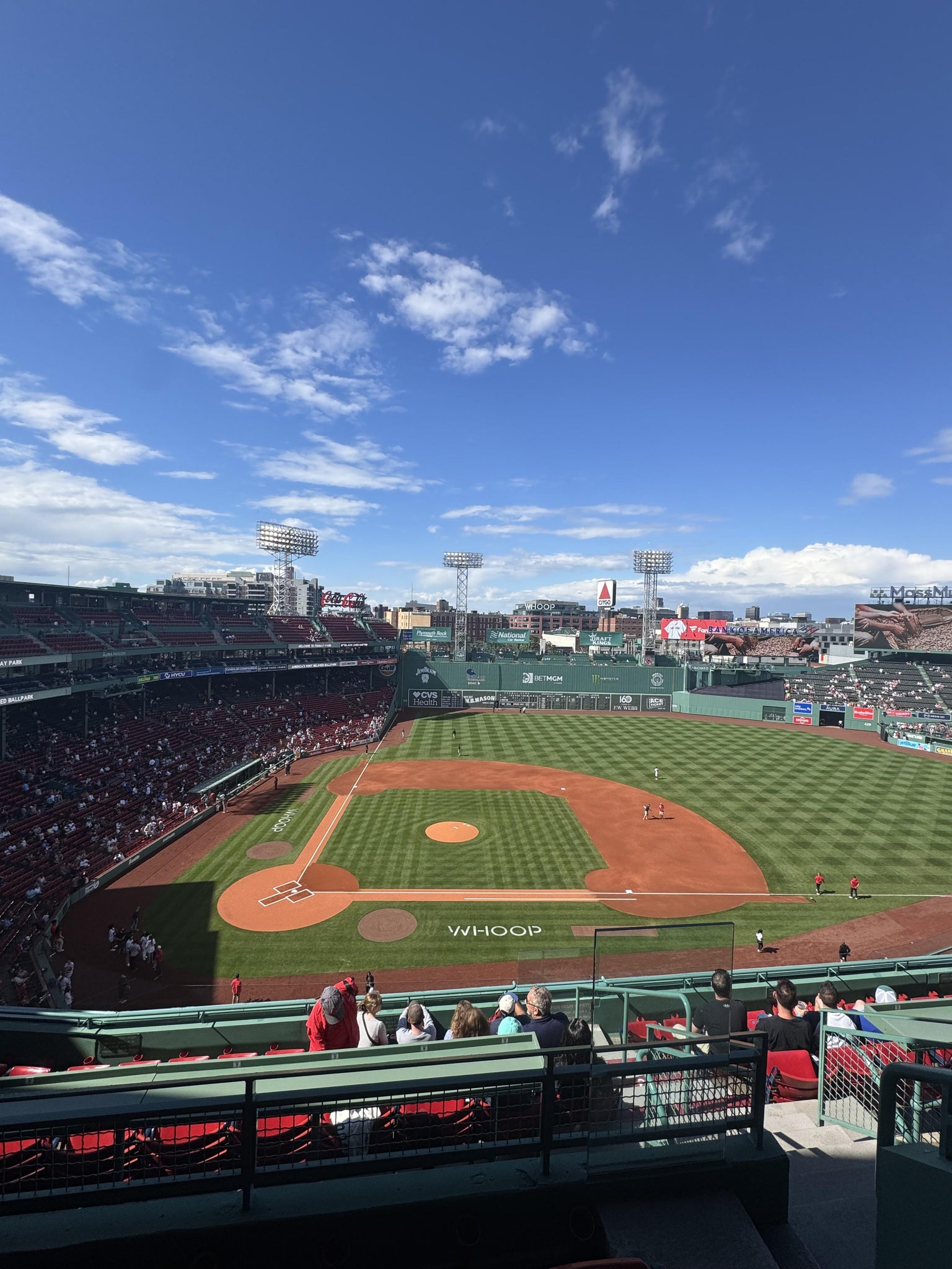 Vue réelle des fans prise de la Aura Pavilion Box 3 au site Fenway Park par Chelsea E