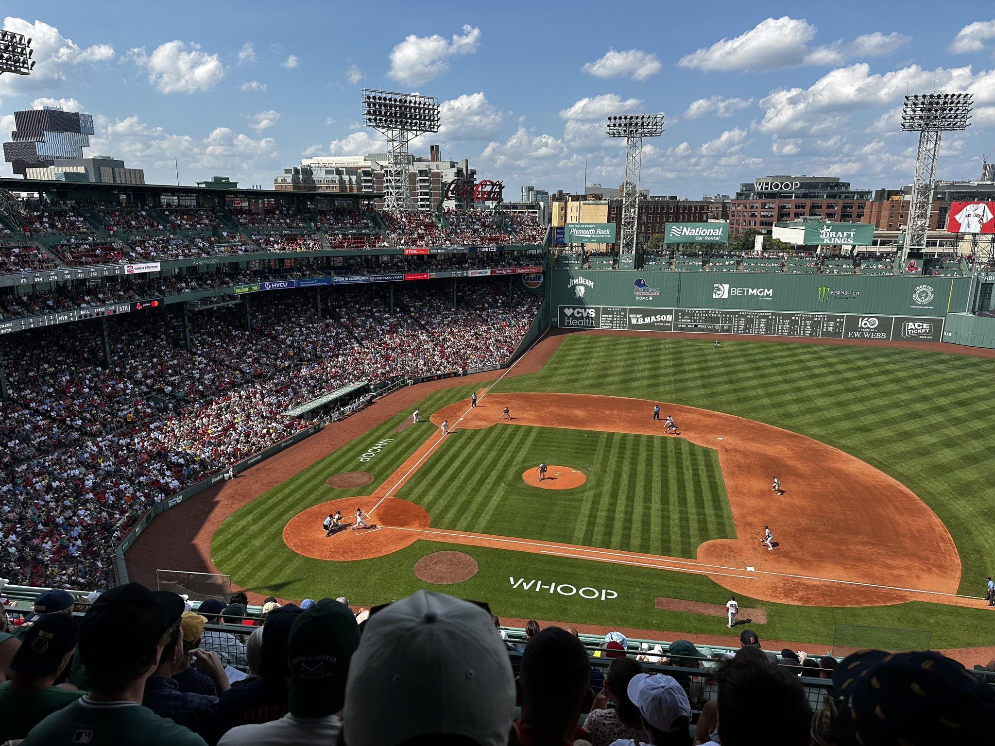 Vue réelle des fans prise de la Aura Pavilion Box 5 au site Fenway Park par Ted T