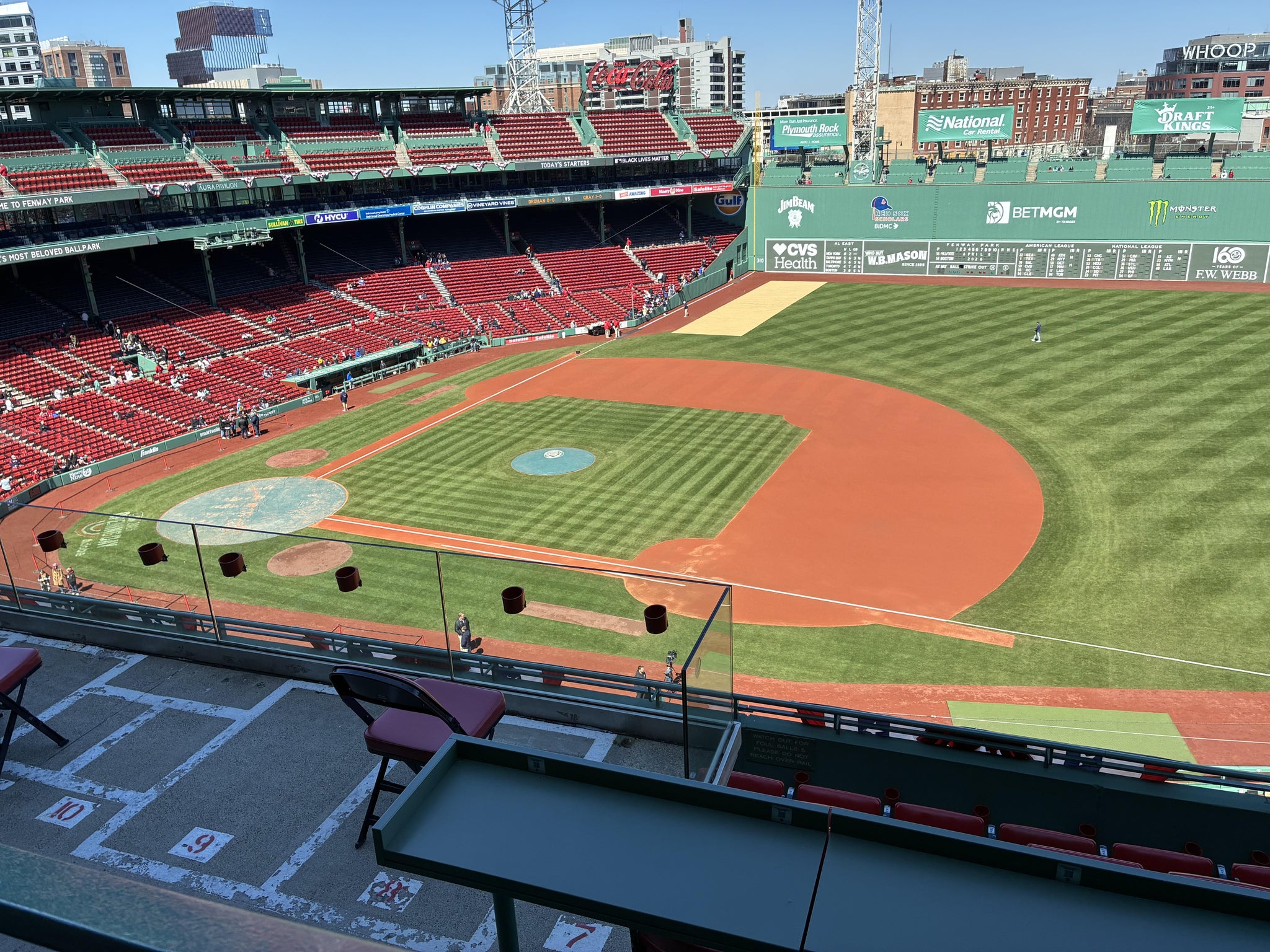 Real Fan View taken from Aura Pavilion Box 9 at Fenway Park by Tyler P