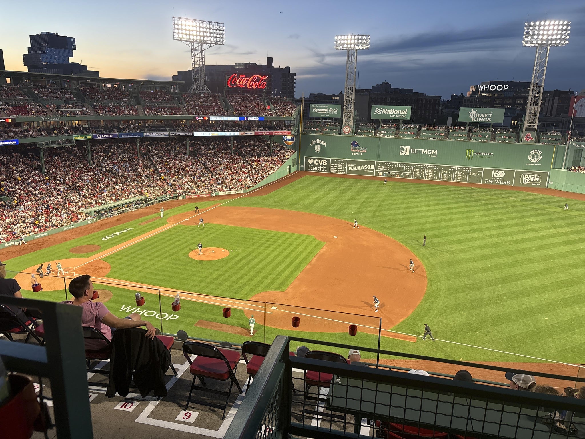 Real Fan View taken from Aura Pavilion Box 9 at Fenway Park by Donna K