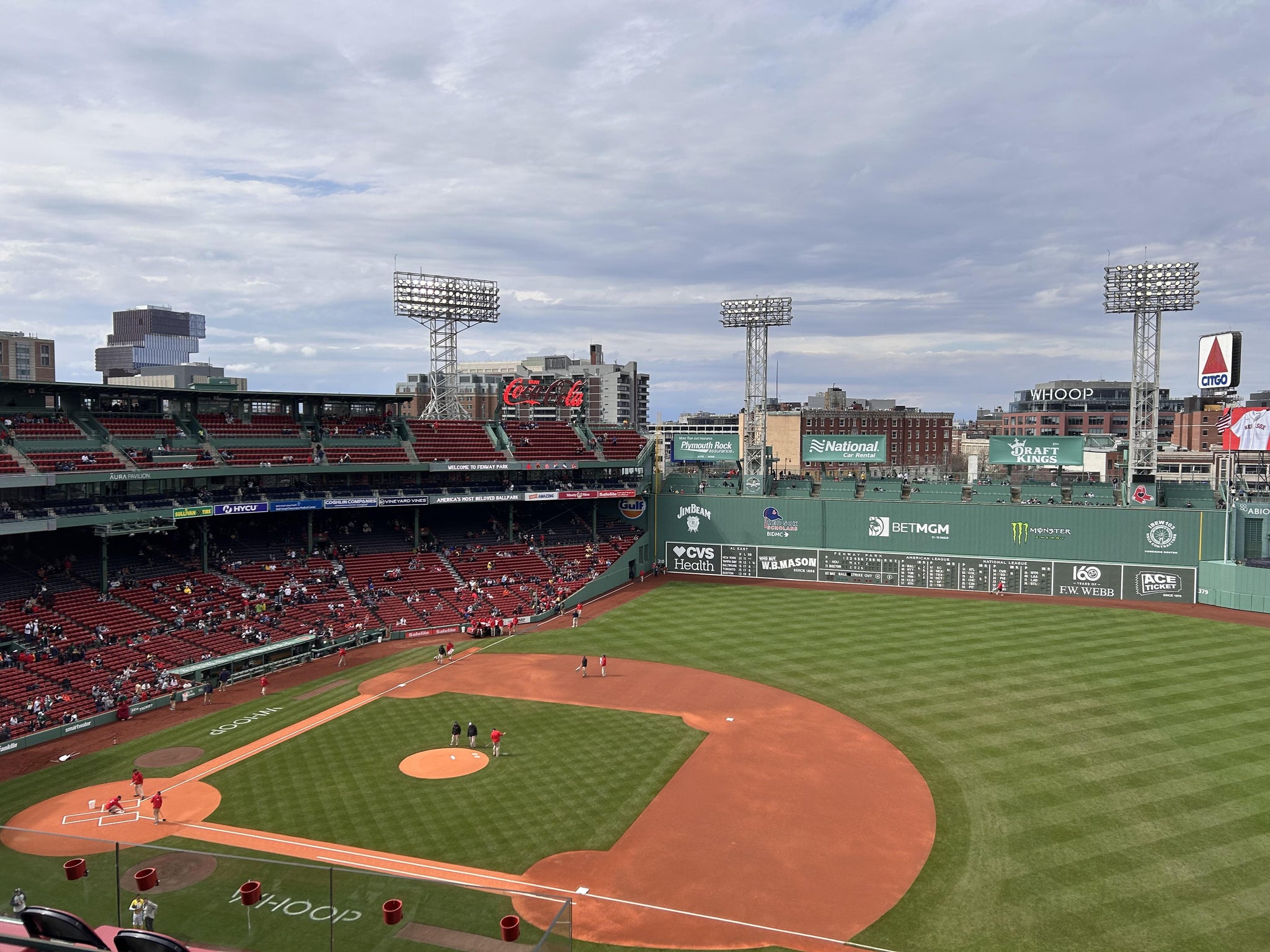 Vue réelle des fans prise de la Aura Pavilion Box 9 au site Fenway Park par Tanner H