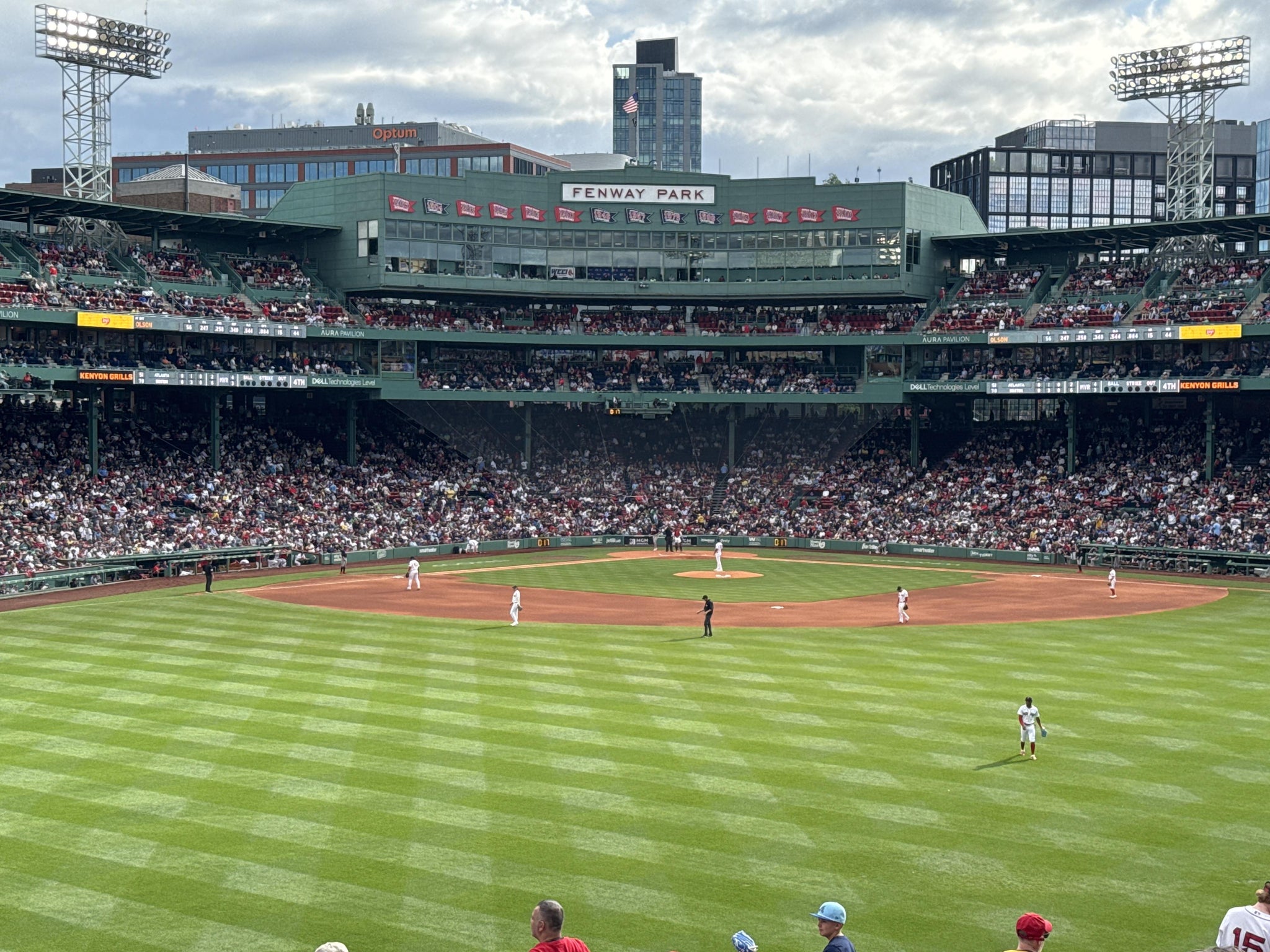 Vue réelle des fans prise de la Bleacher 36 au site Fenway Park par Dylan M
